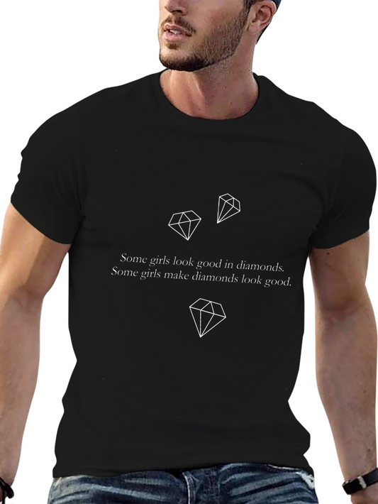 Diamond Quote Graphic Tee - Stylish Unisex T-Shirt