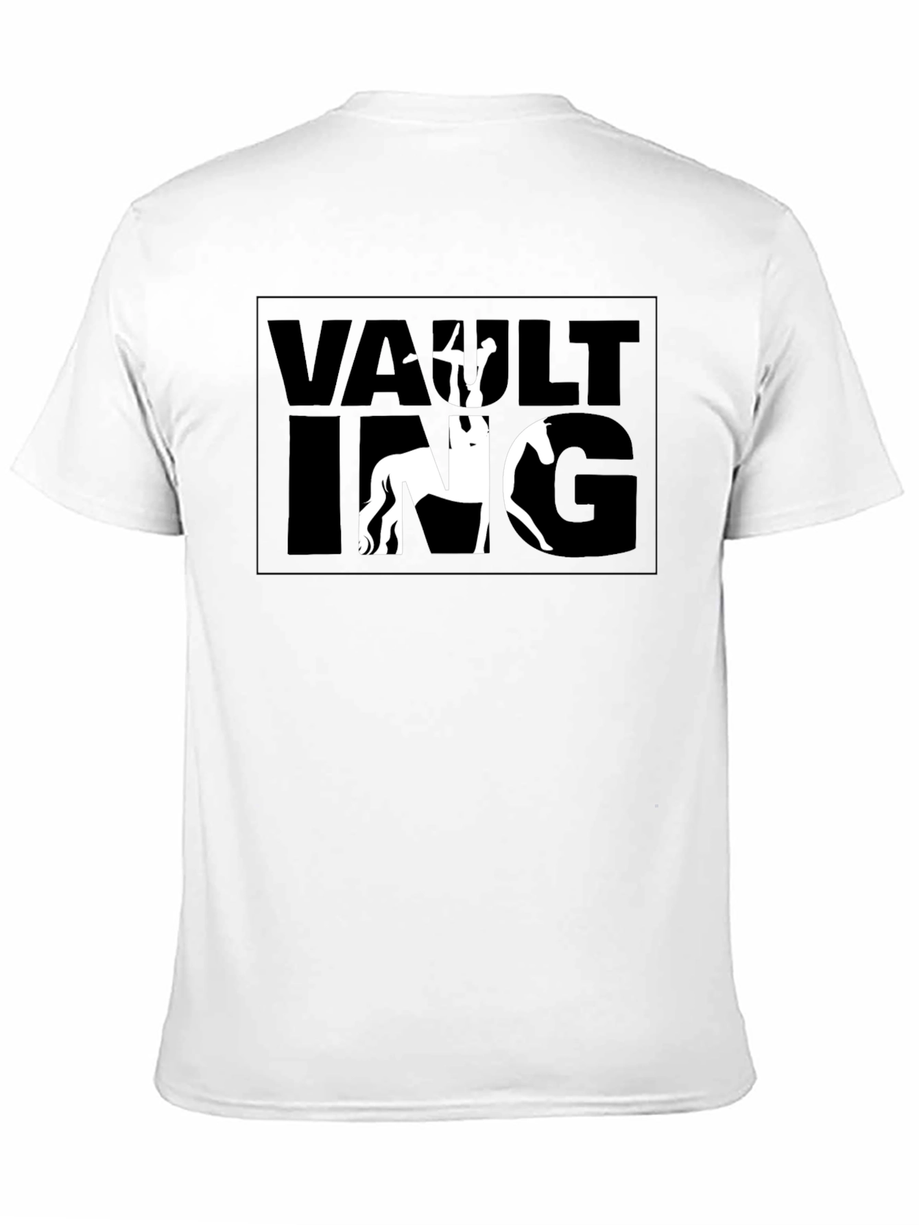 Vaulting Horse Rider T-Shirt - Black Graphic Tee