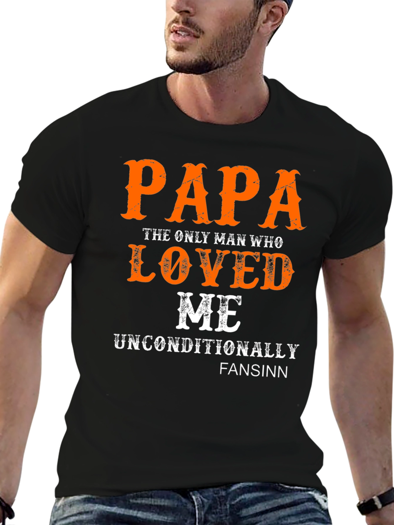 Papa Loved Me Graphic Tee - Unisex Black T-Shirt