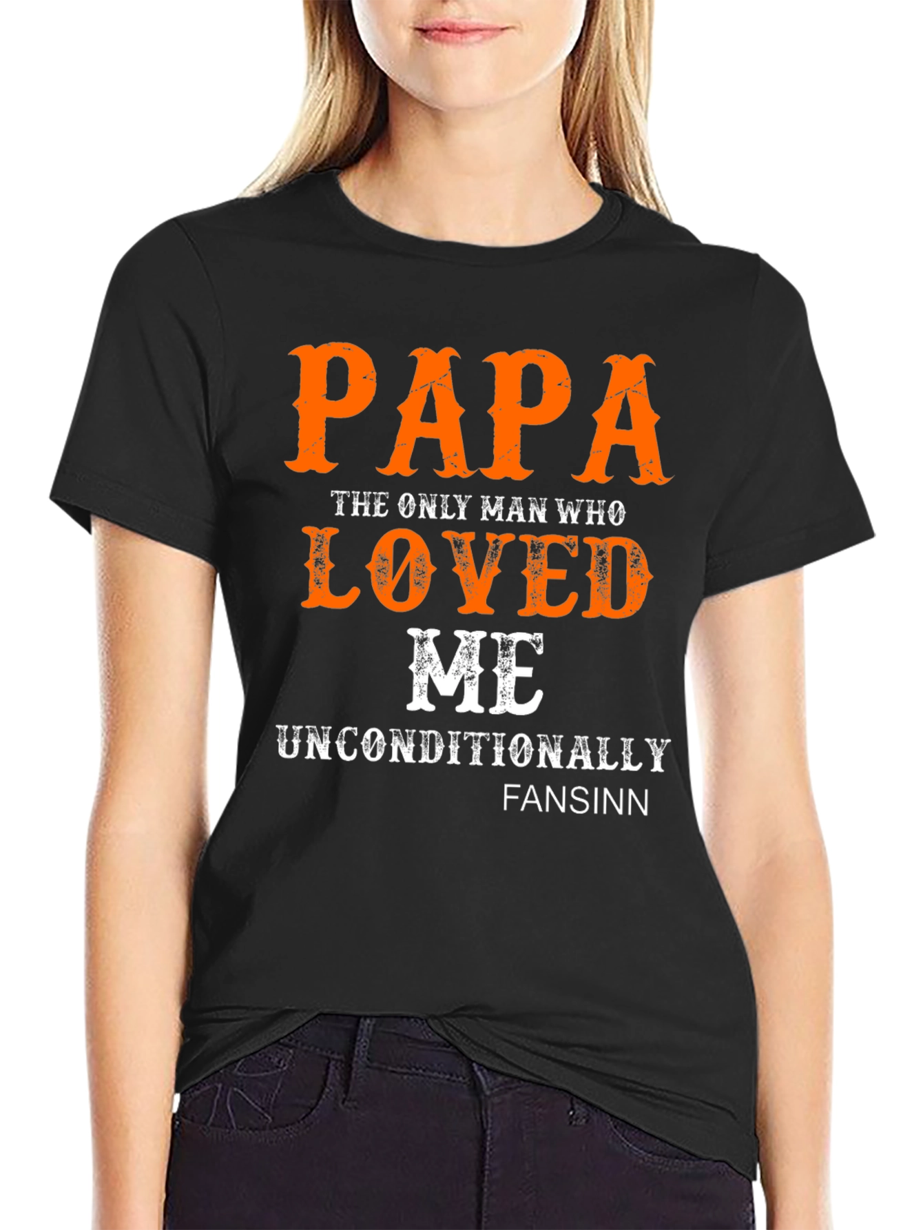Papa Loved Me Graphic Tee - Unisex Black T-Shirt