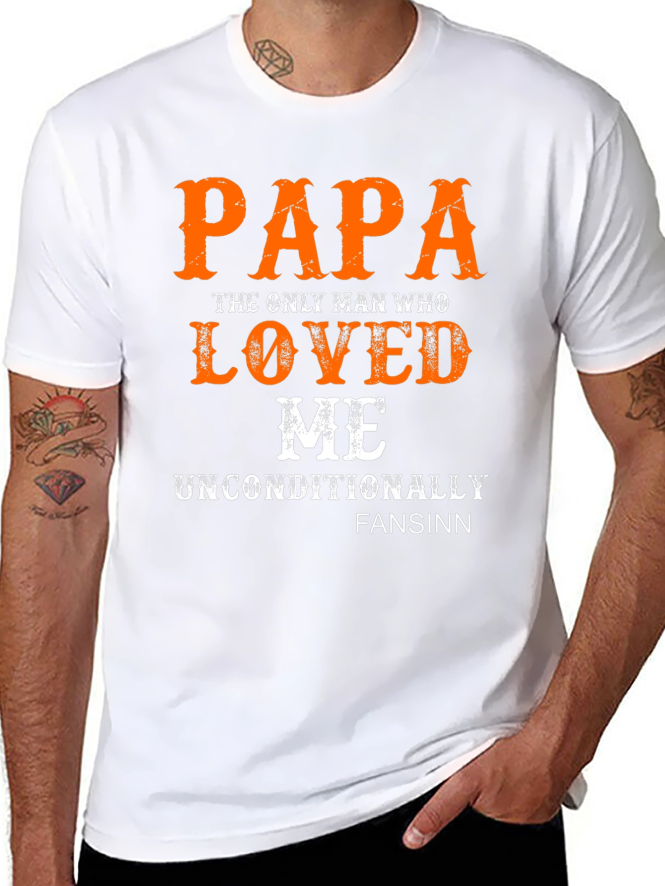 Papa Loved Me Graphic Tee - Unisex Black T-Shirt