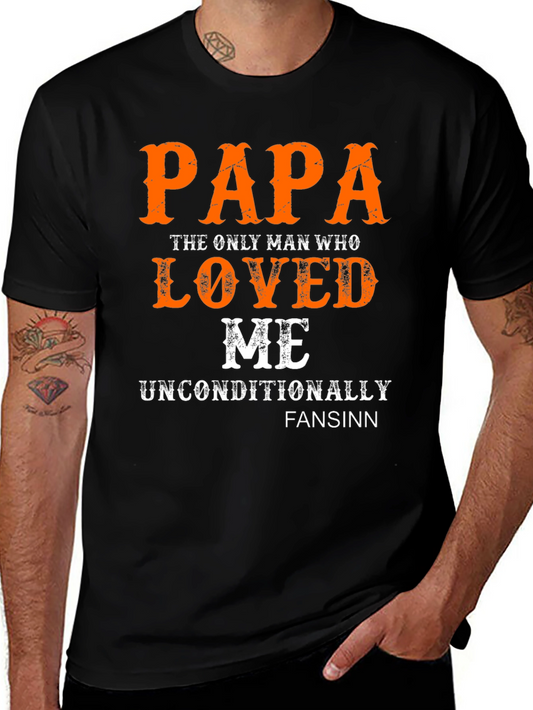 Papa Loved Me Graphic Tee - Unisex Black T-Shirt