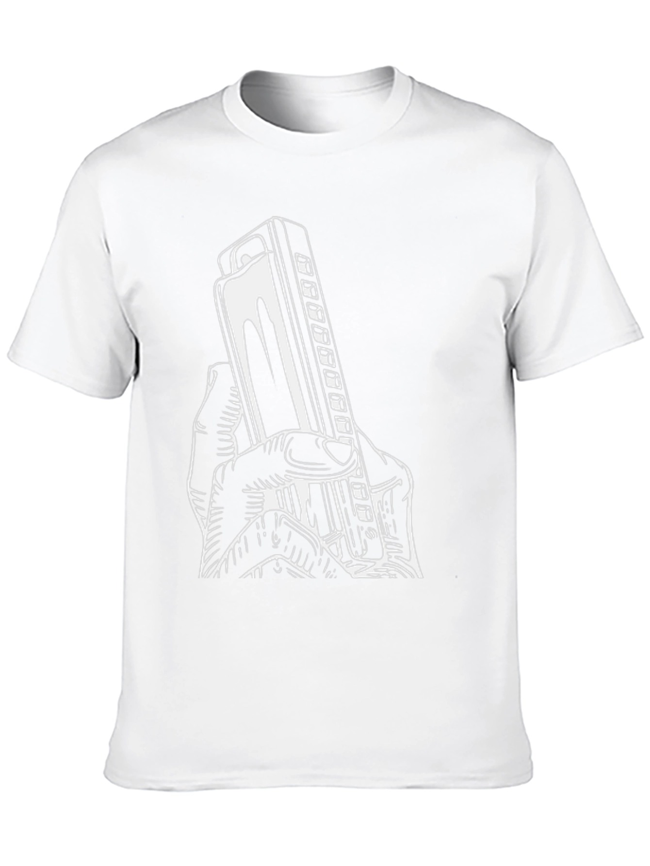 Harmonica Player T-Shirt - Black Graphic Tee