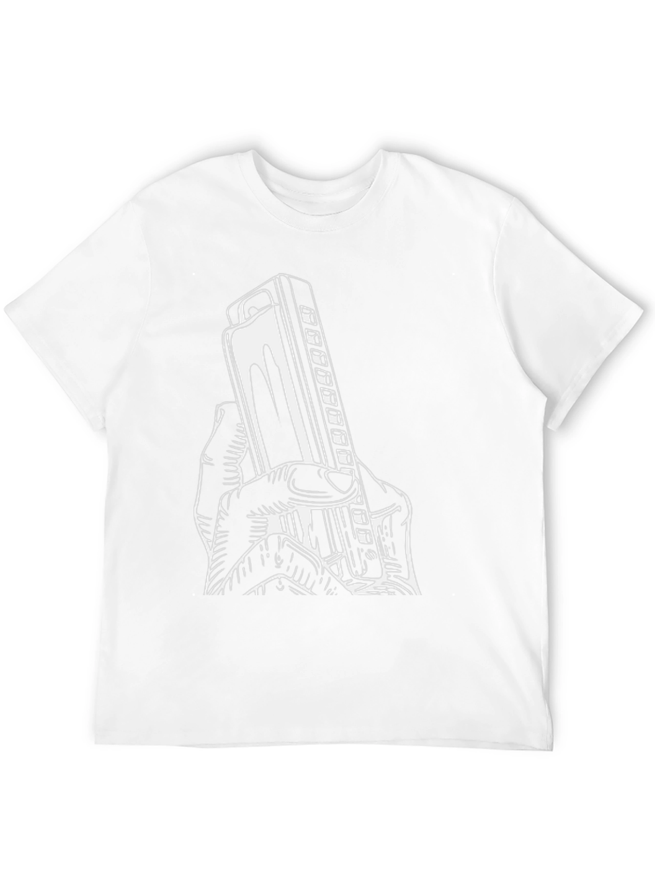 Harmonica Player T-Shirt - Black Graphic Tee