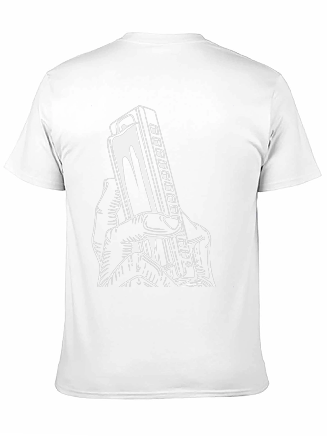 Harmonica Player T-Shirt - Black Graphic Tee