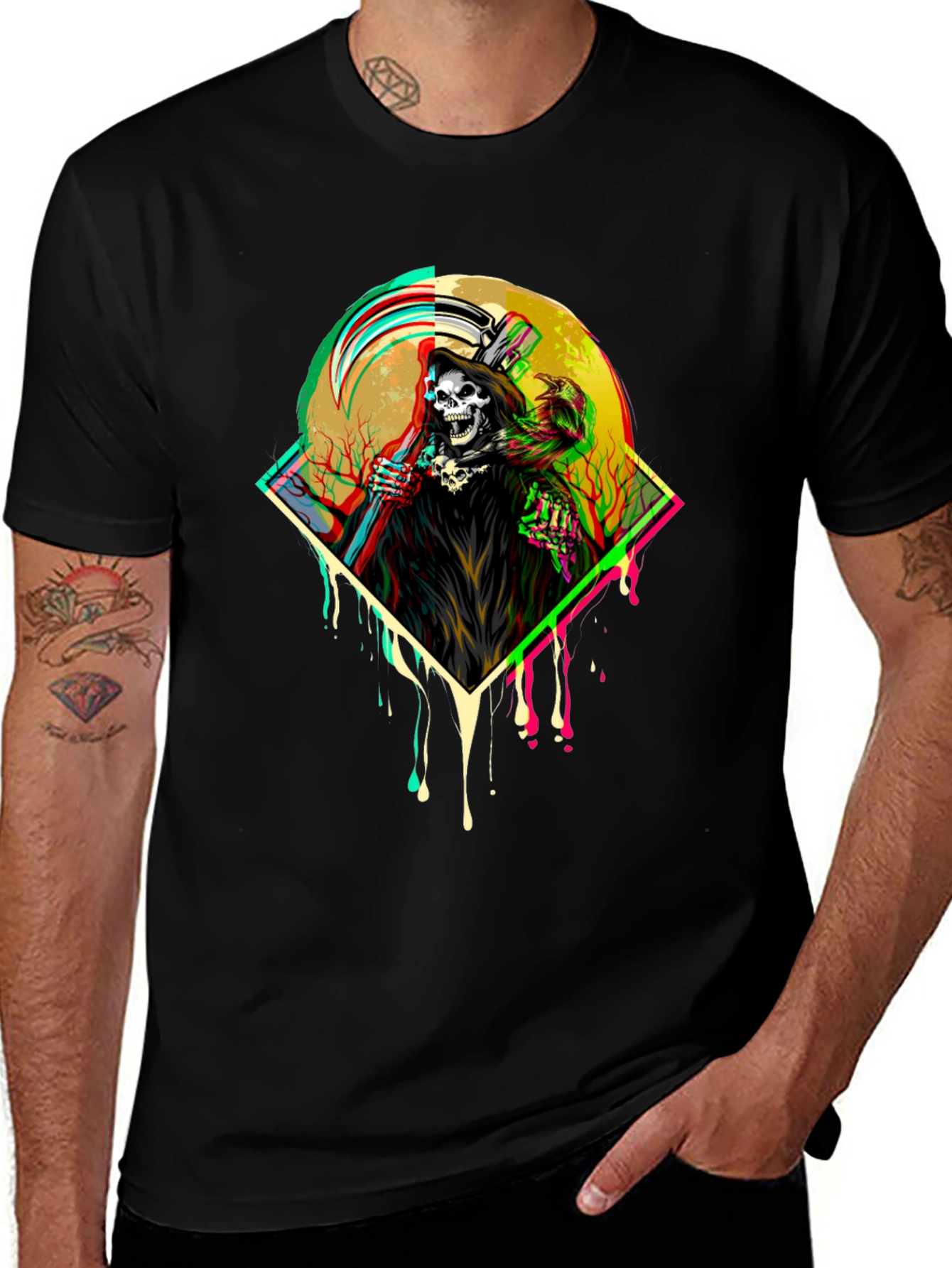 Grim Reaper Graphic Tee - Dark Humor T-Shirt