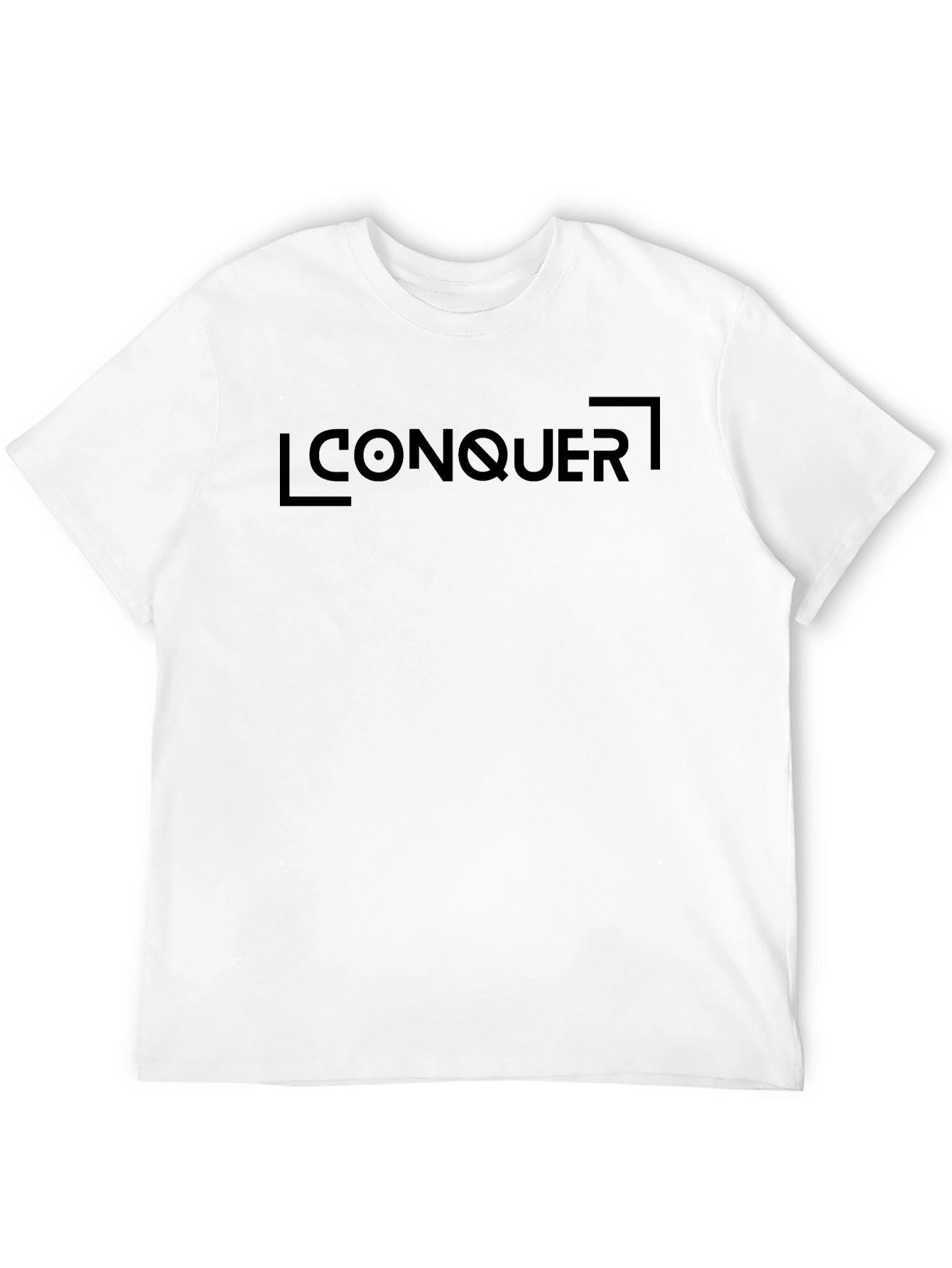 Conquer Graphic Tee - Black Cotton Comfort
