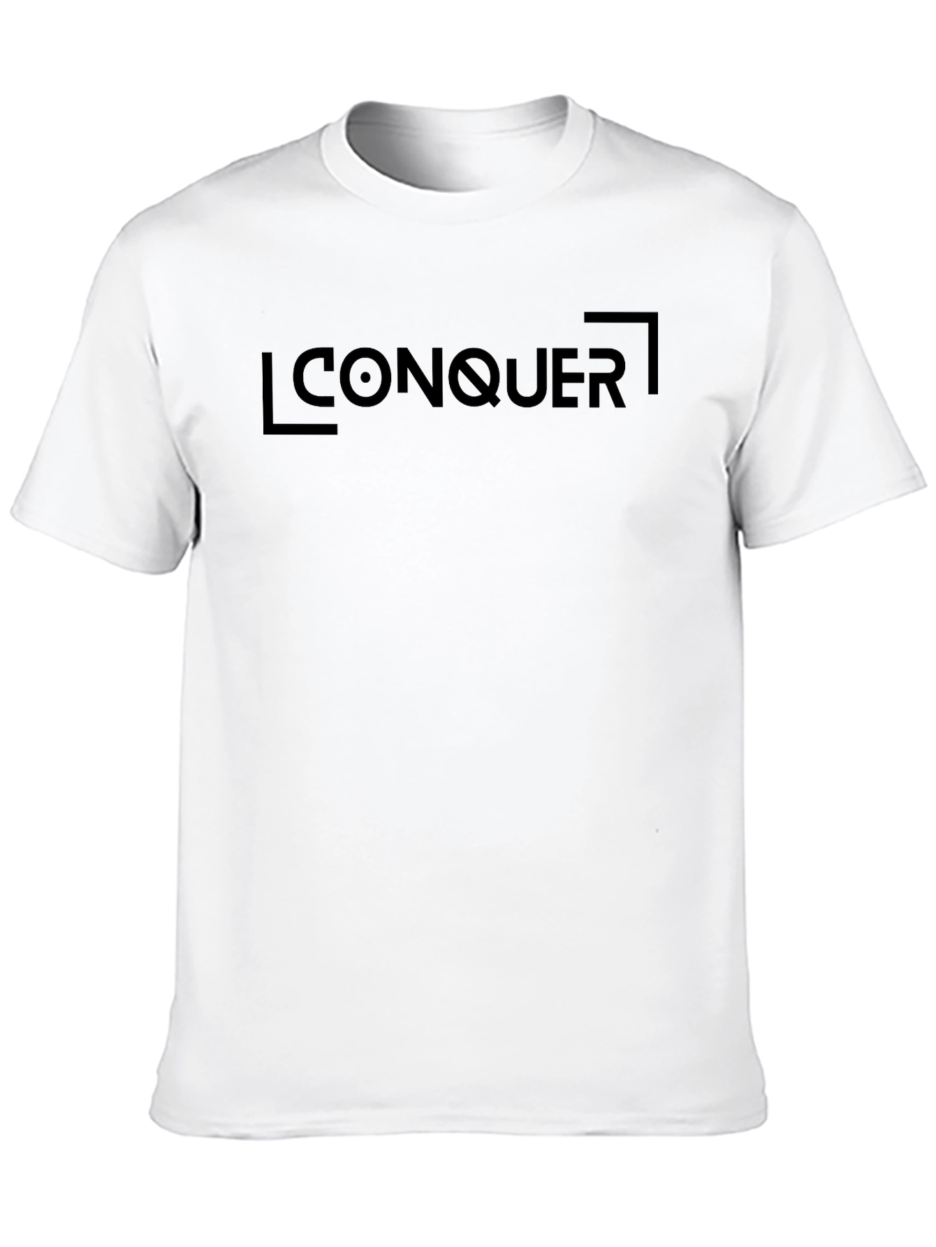 Conquer Graphic Tee - Black Cotton Comfort