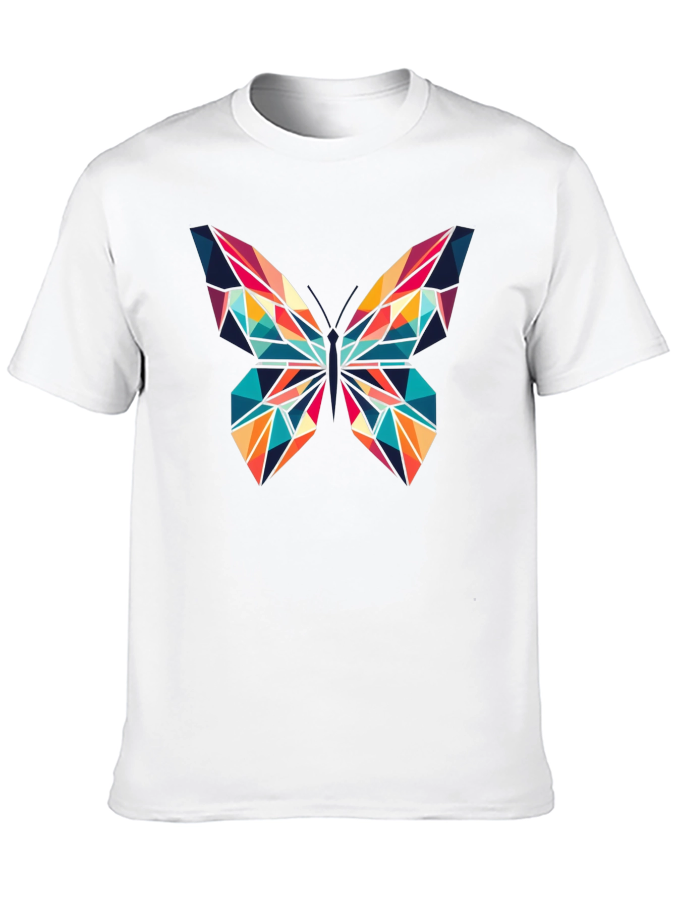 Geometric Butterfly Graphic Print T-Shirt