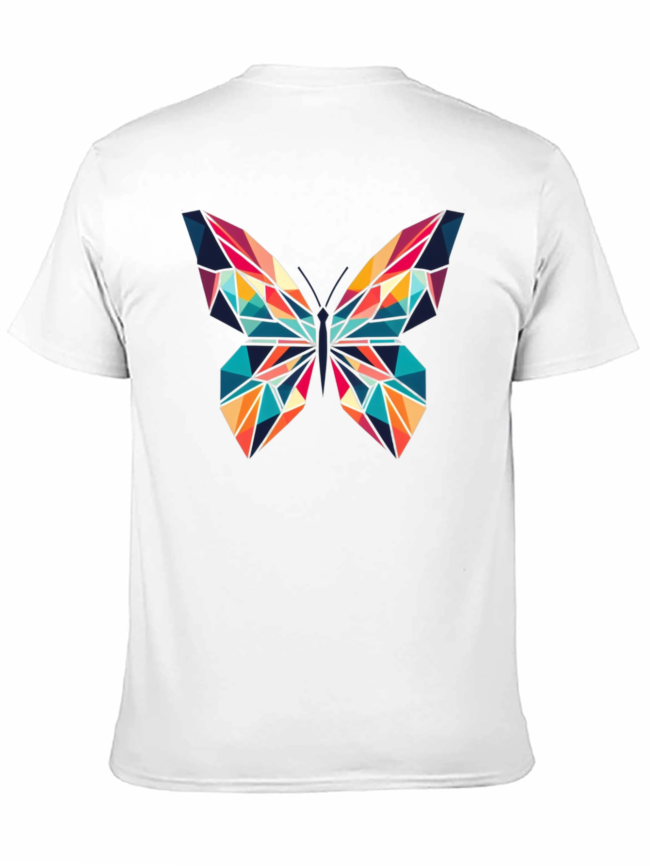 Geometric Butterfly Graphic Print T-Shirt