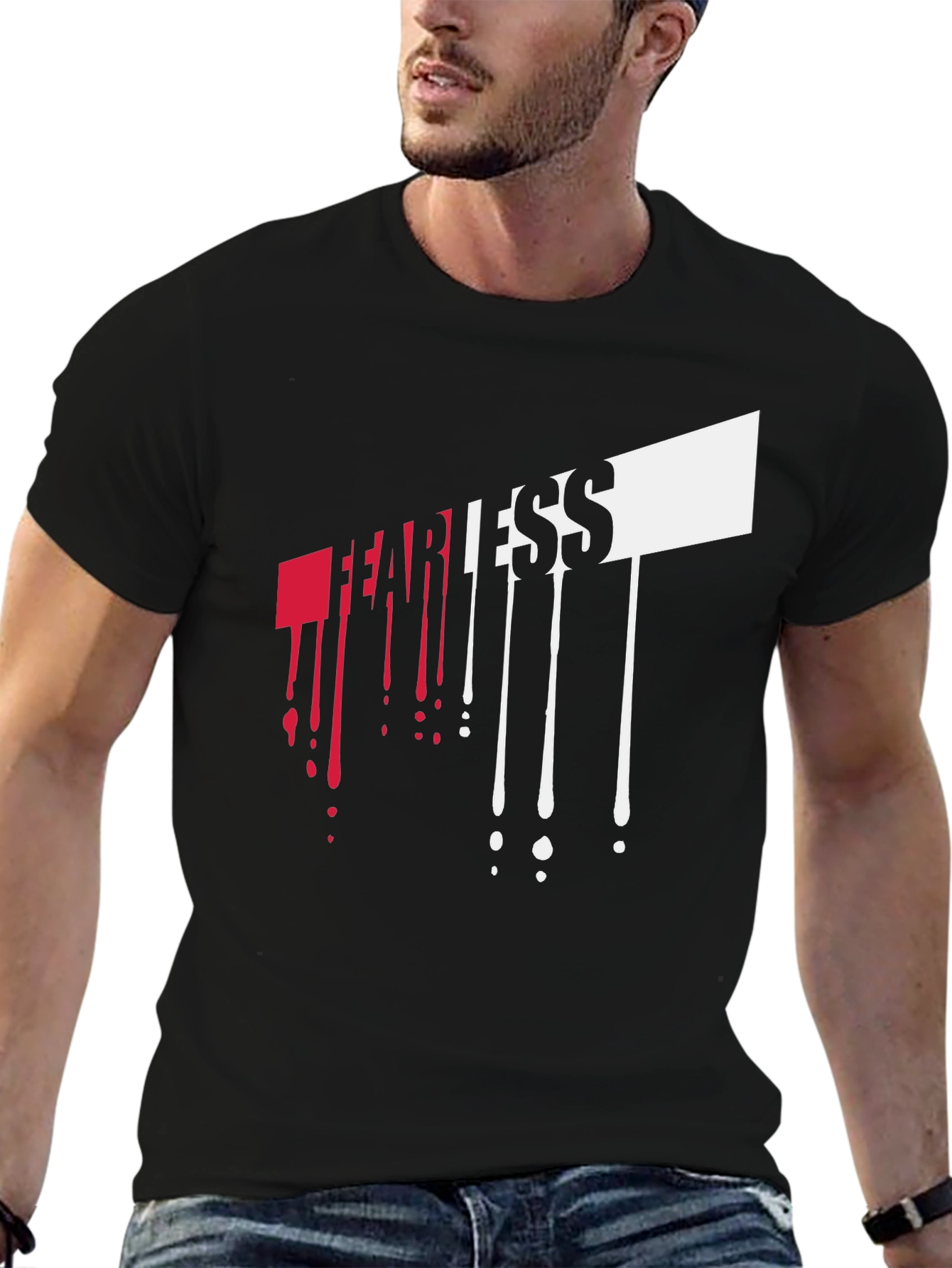 Fearless Drip Graphic Tee - Bold Style