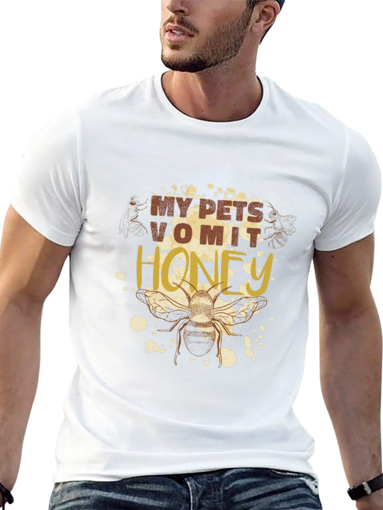 My Pets Vomit Honey Graphic T-Shirt