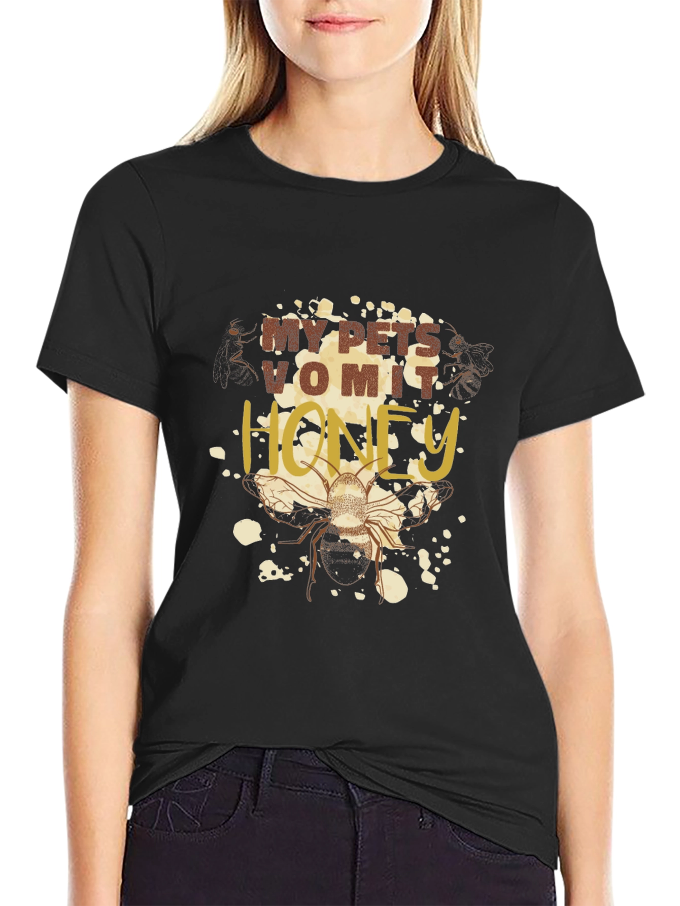 My Pets Vomit Honey Graphic T-Shirt