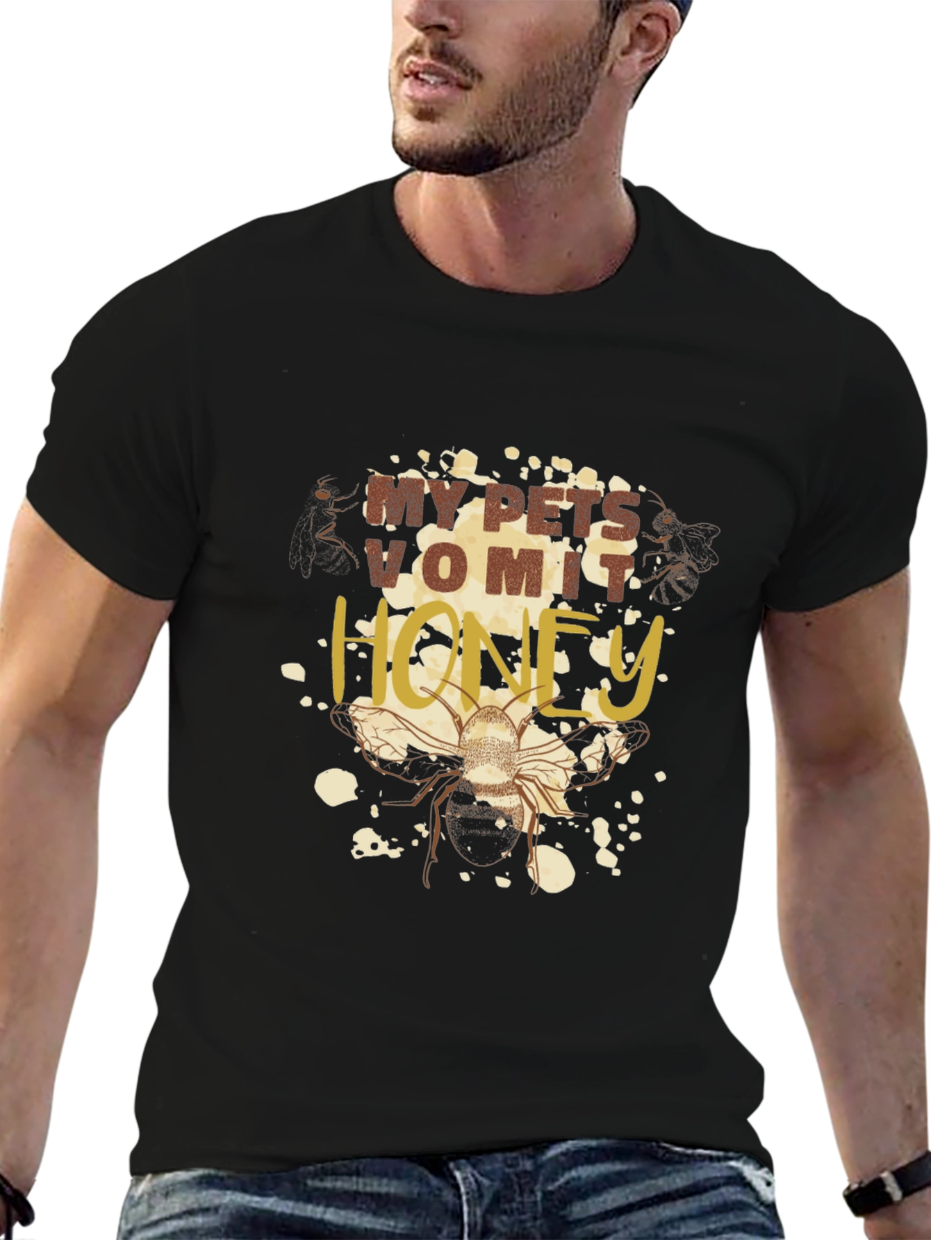 My Pets Vomit Honey Graphic T-Shirt