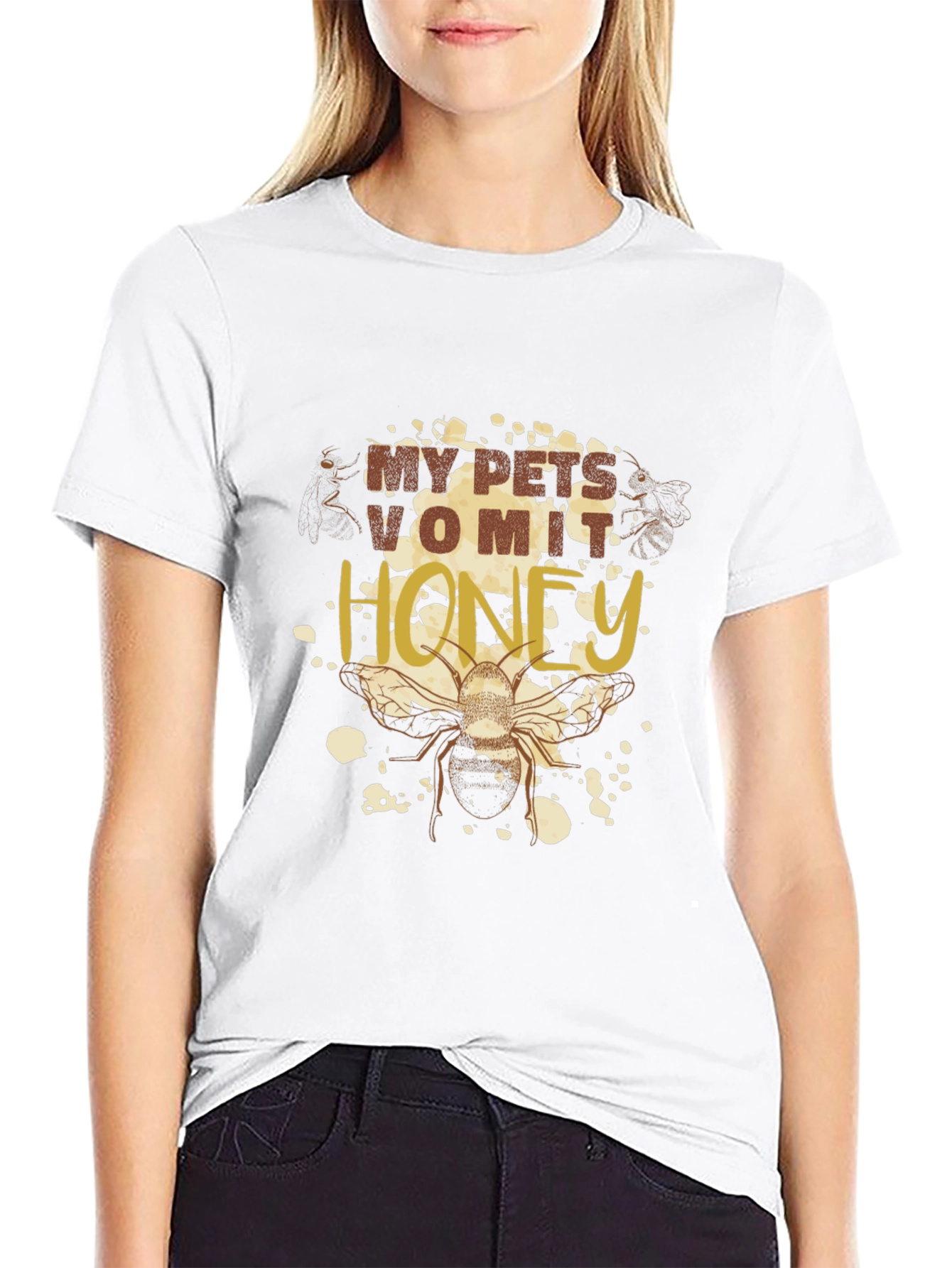 My Pets Vomit Honey Graphic T-Shirt
