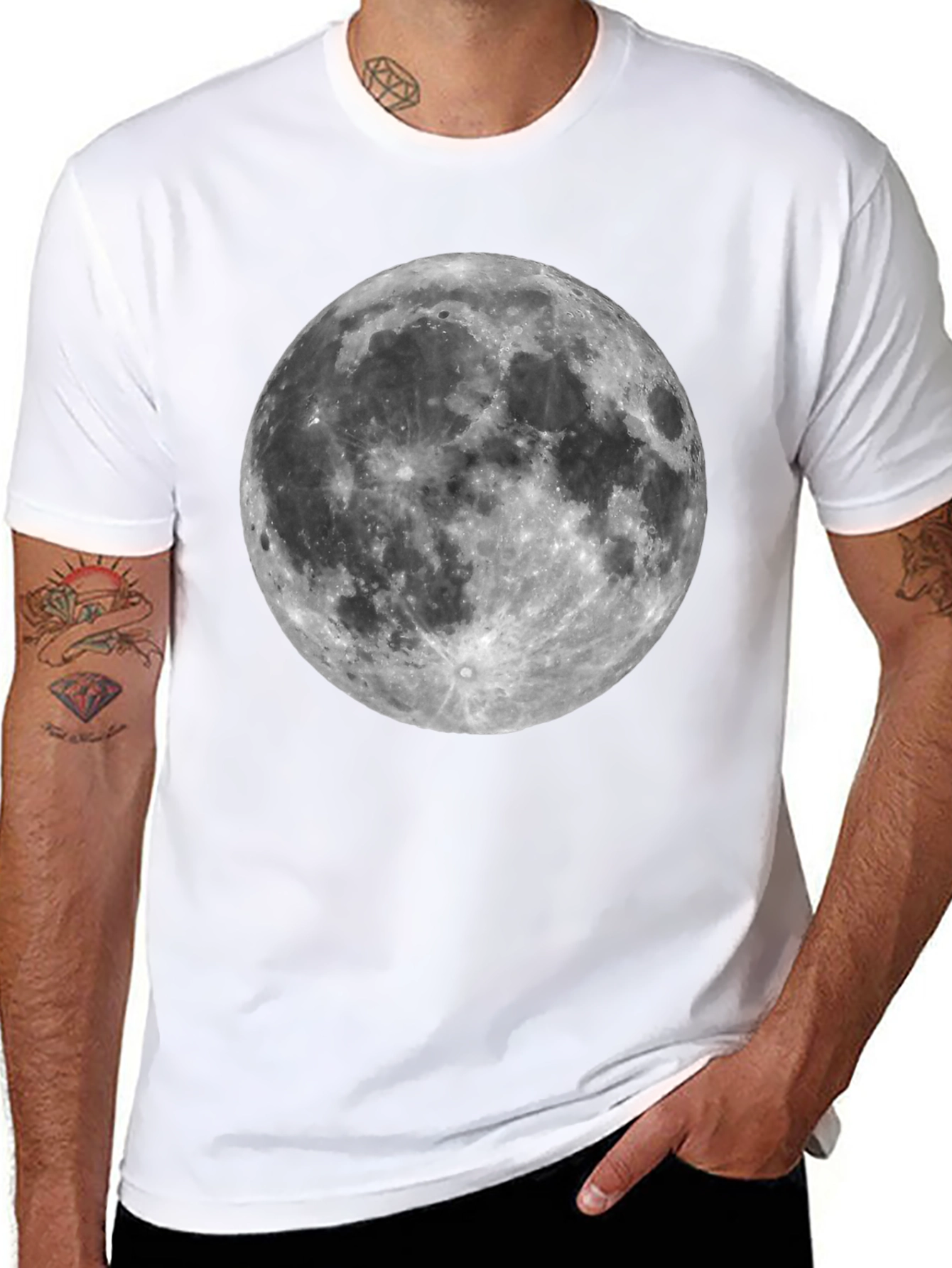 Moon Graphic Black T-Shirt - Celestial Style