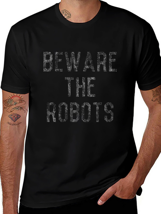 Beware the Robots Graphic T-Shirt - Black