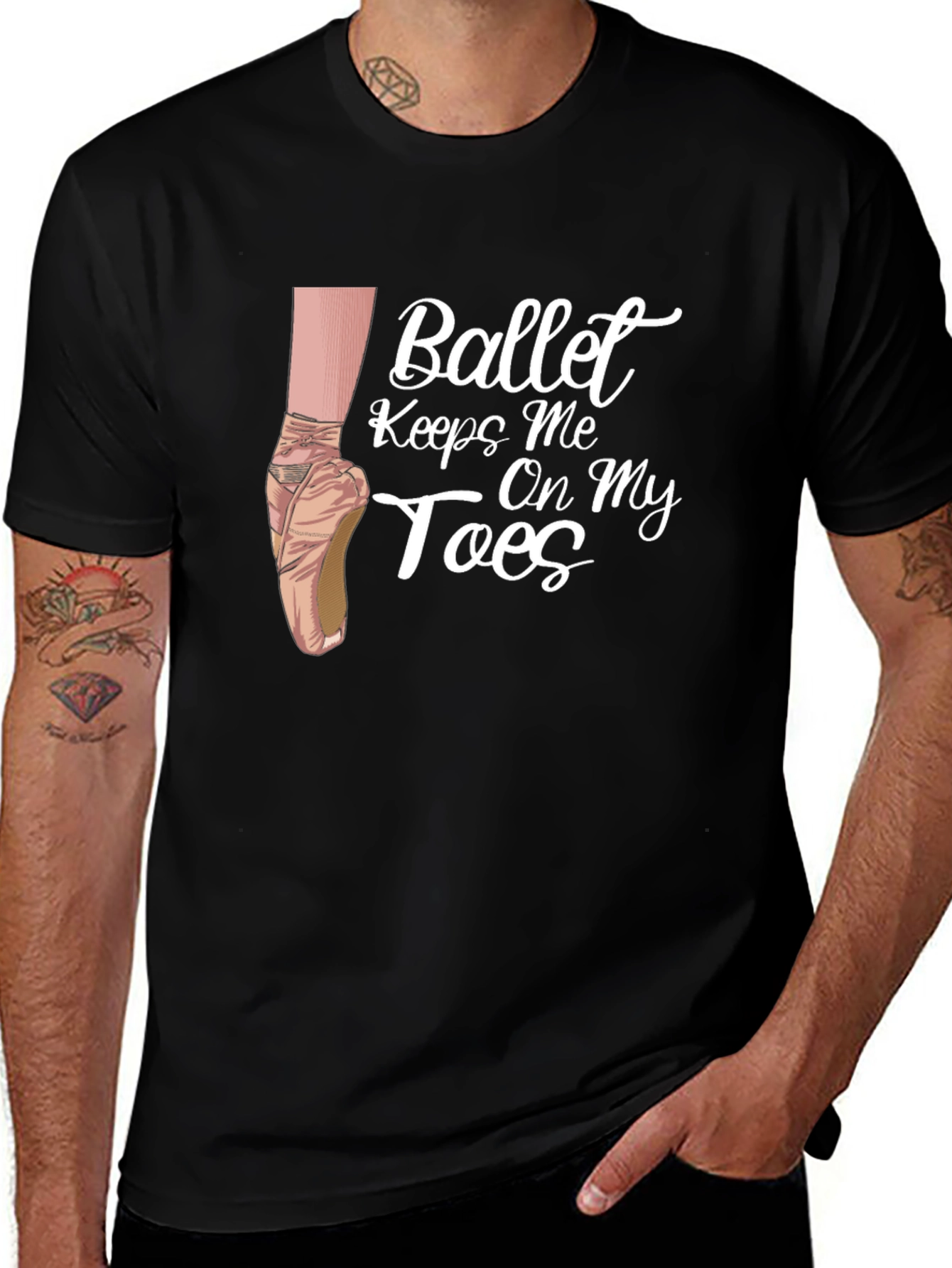 Ballet Keeps Me On My Toes Graphic T-Shirt