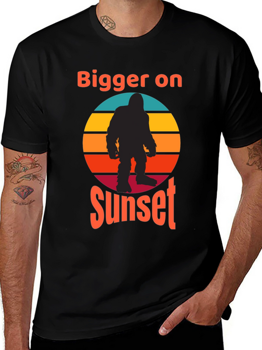Bigger on Sunset Retro Bigfoot T-Shirt