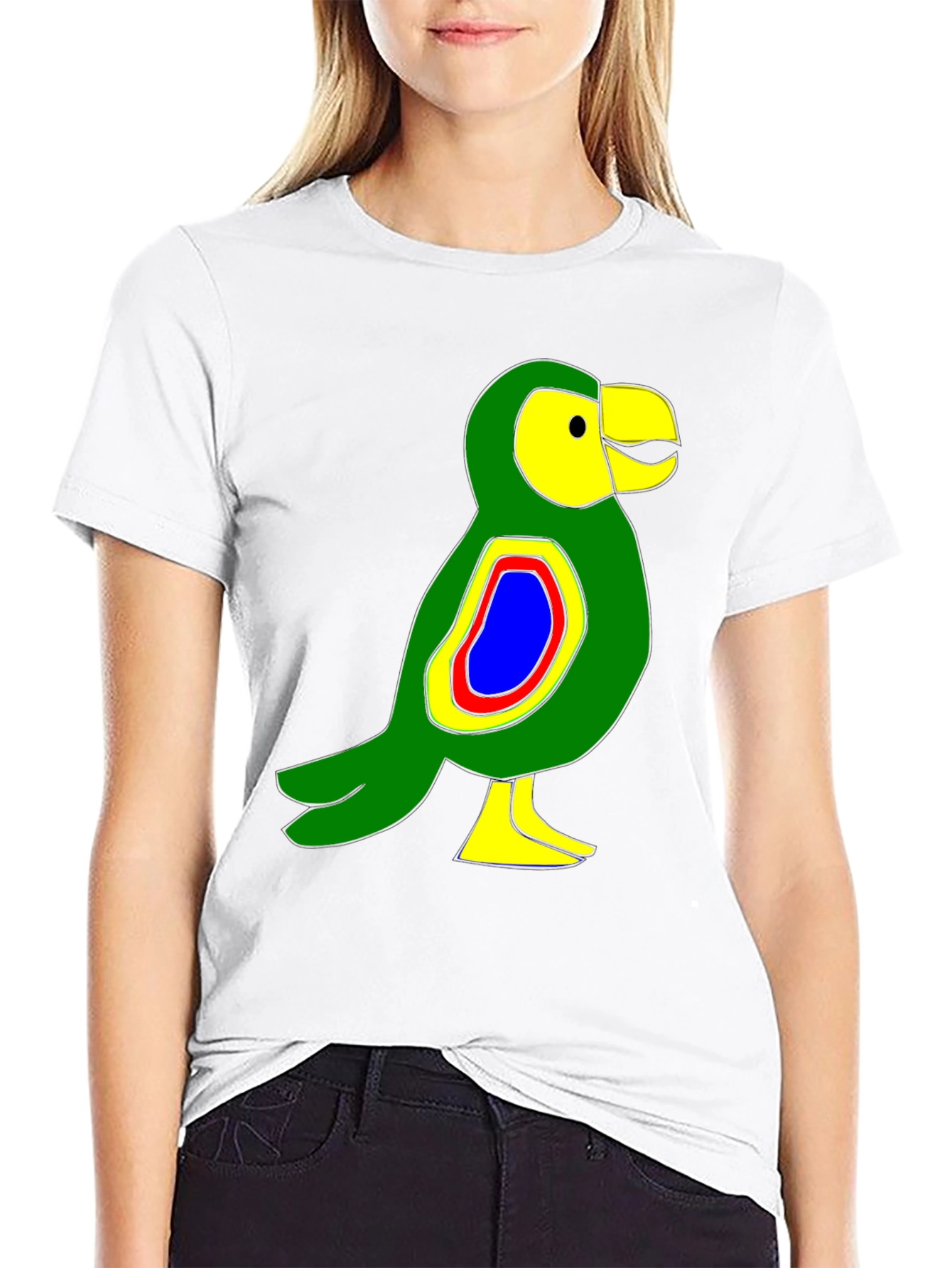 Cartoon Bird Graphic T-Shirt