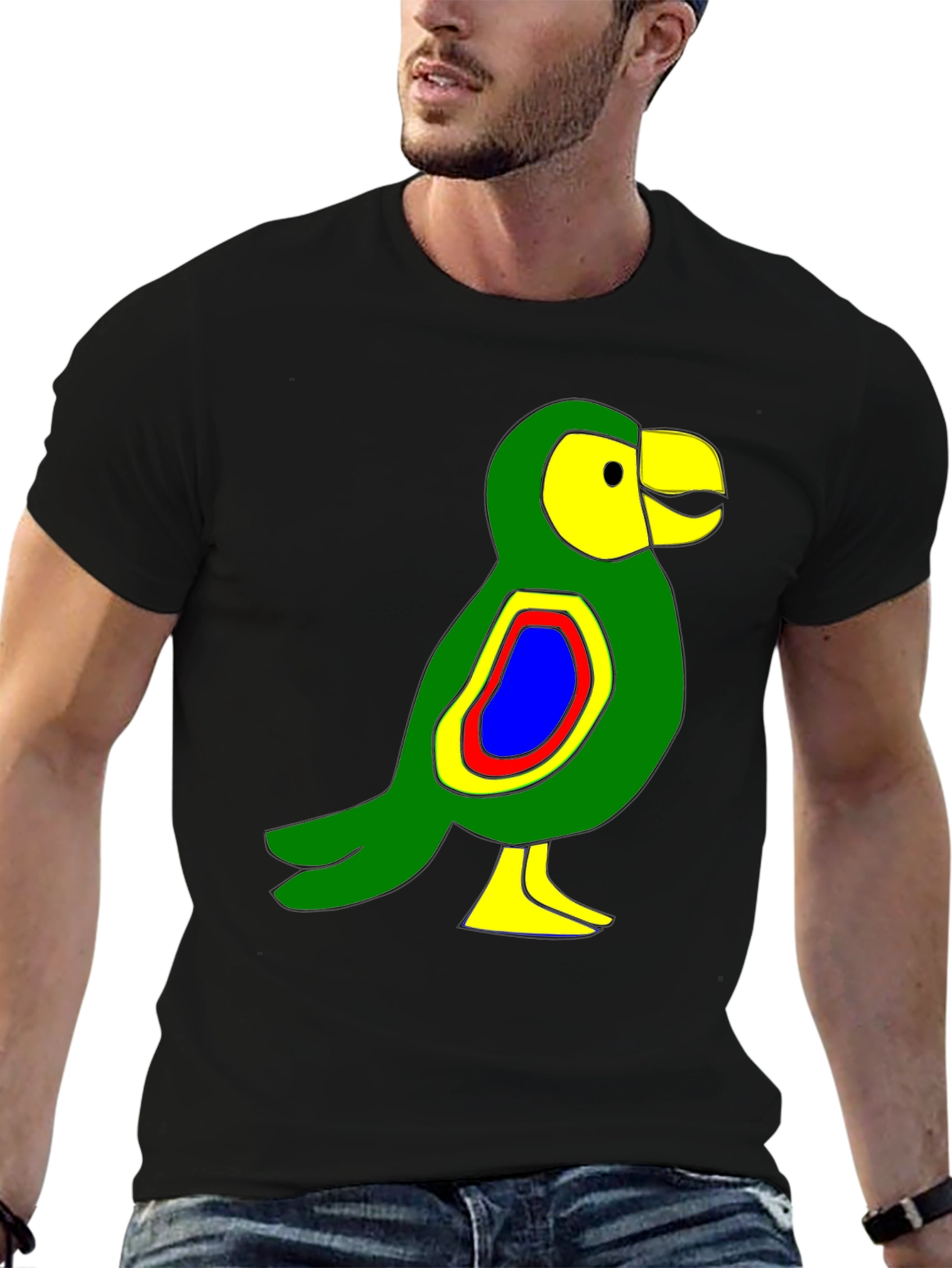 Cartoon Bird Graphic T-Shirt