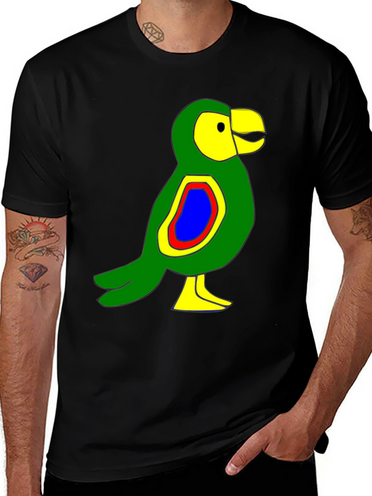 Cartoon Bird Graphic T-Shirt