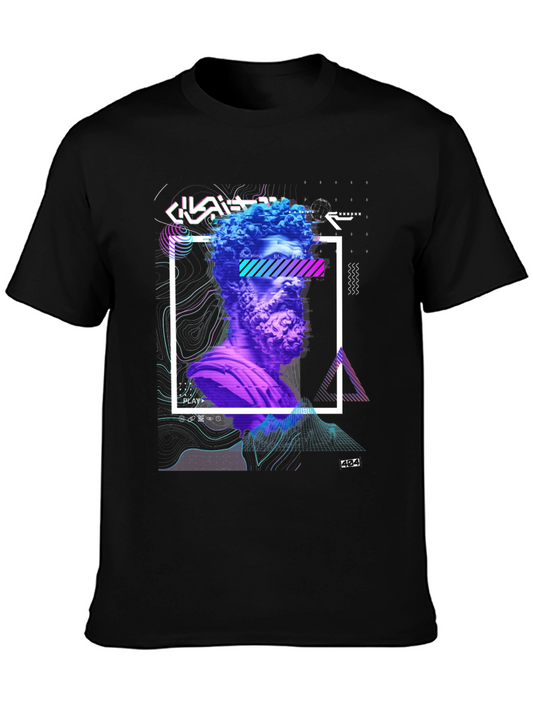 Statue Graphic Tee - Modern Art Shirt