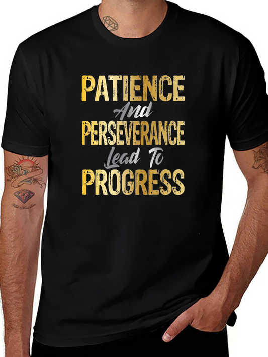 Patience Perseverance Progress Black Graphic Tee