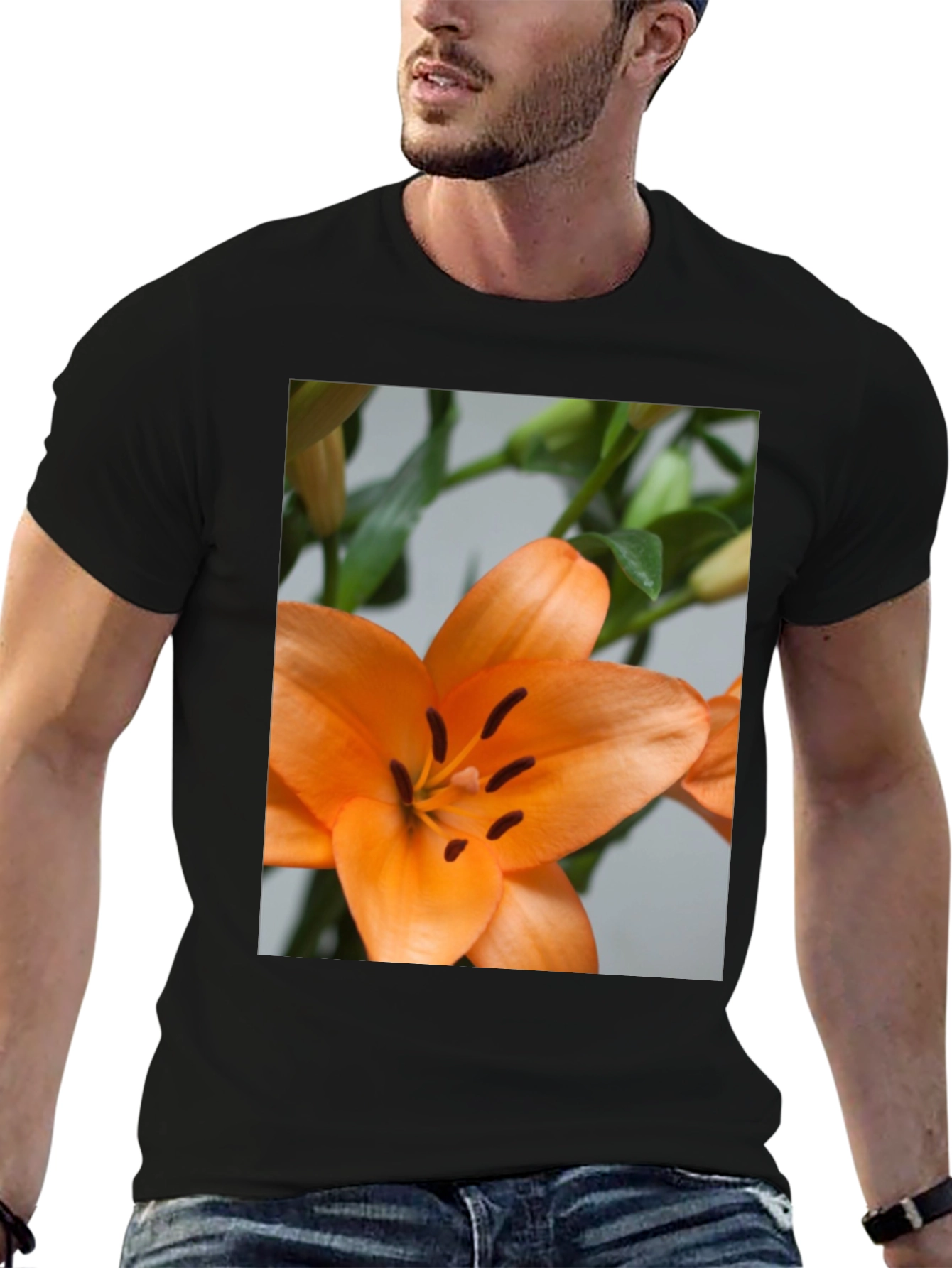 Orange Lily Graphic T-Shirt