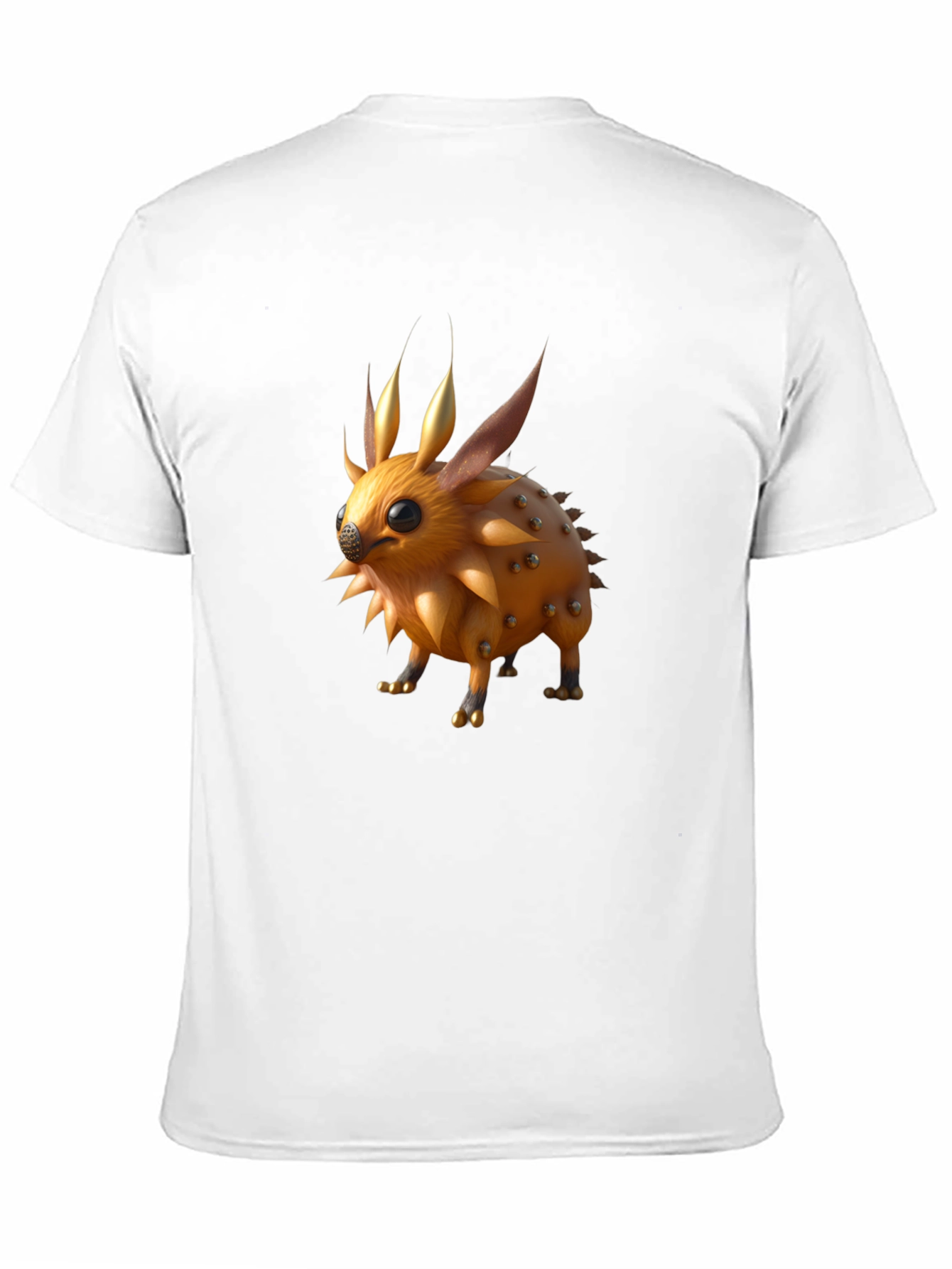 Spiky Creature Graphic Tee - Unisex Black T-Shirt