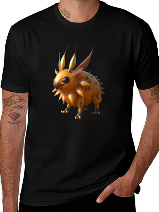 Spiky Creature Graphic Tee - Unisex Black T-Shirt
