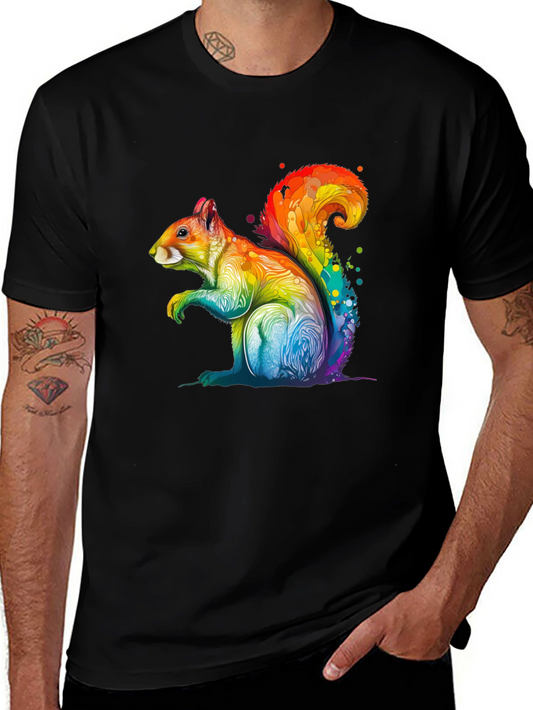 Rainbow Squirrel Graphic T-Shirt