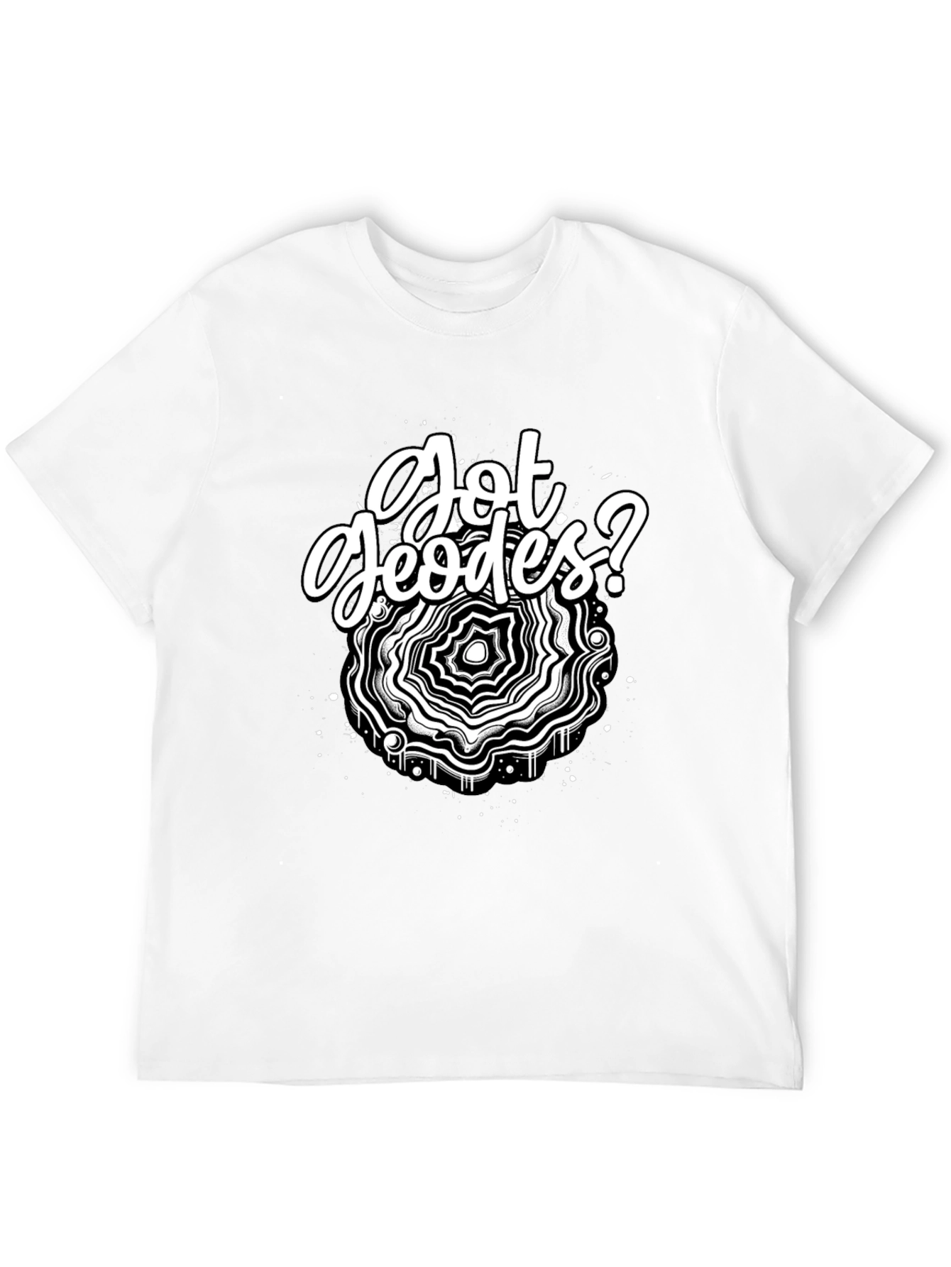 Got Geodes? Black Graphic Tee Shirt
