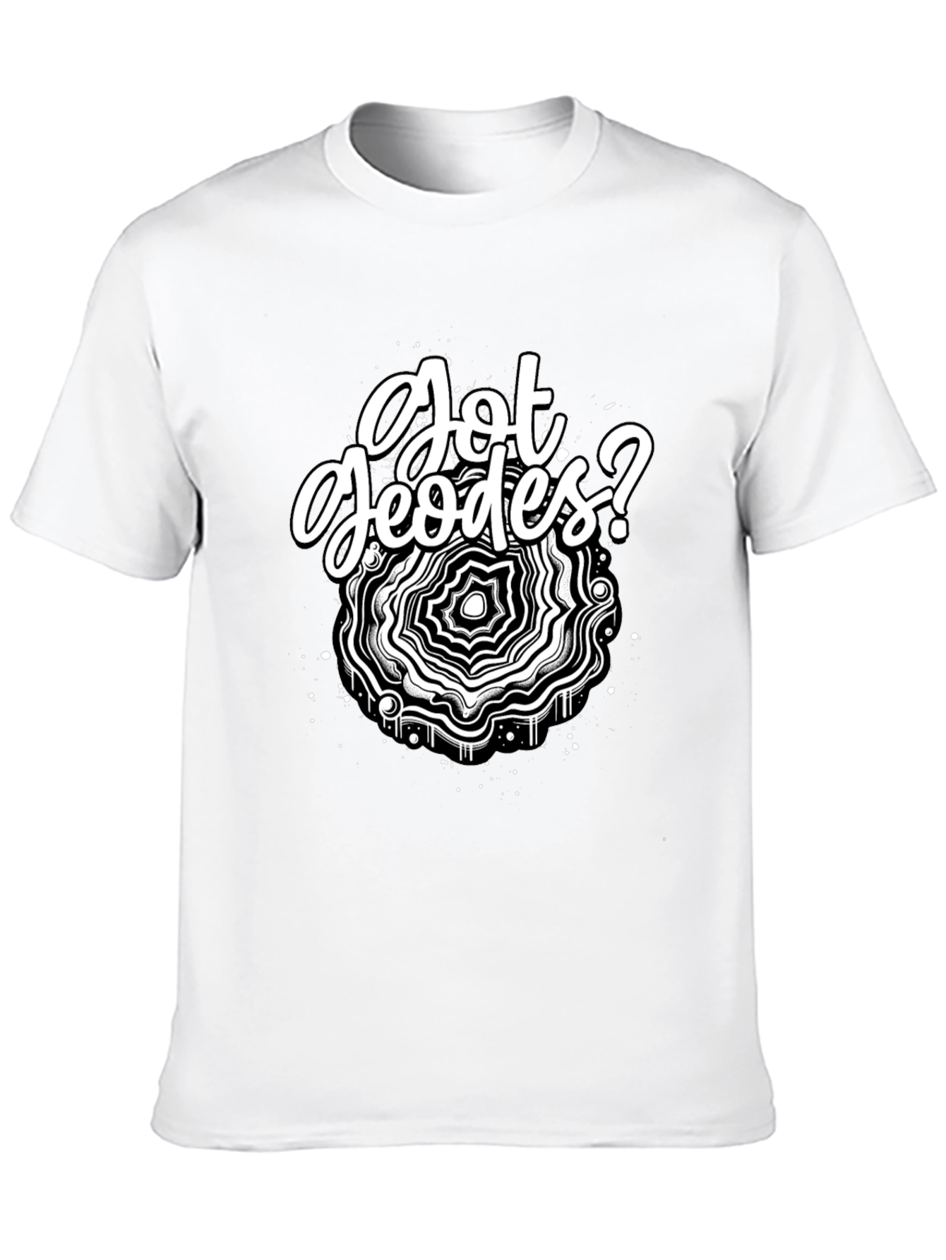 Got Geodes? Black Graphic Tee Shirt