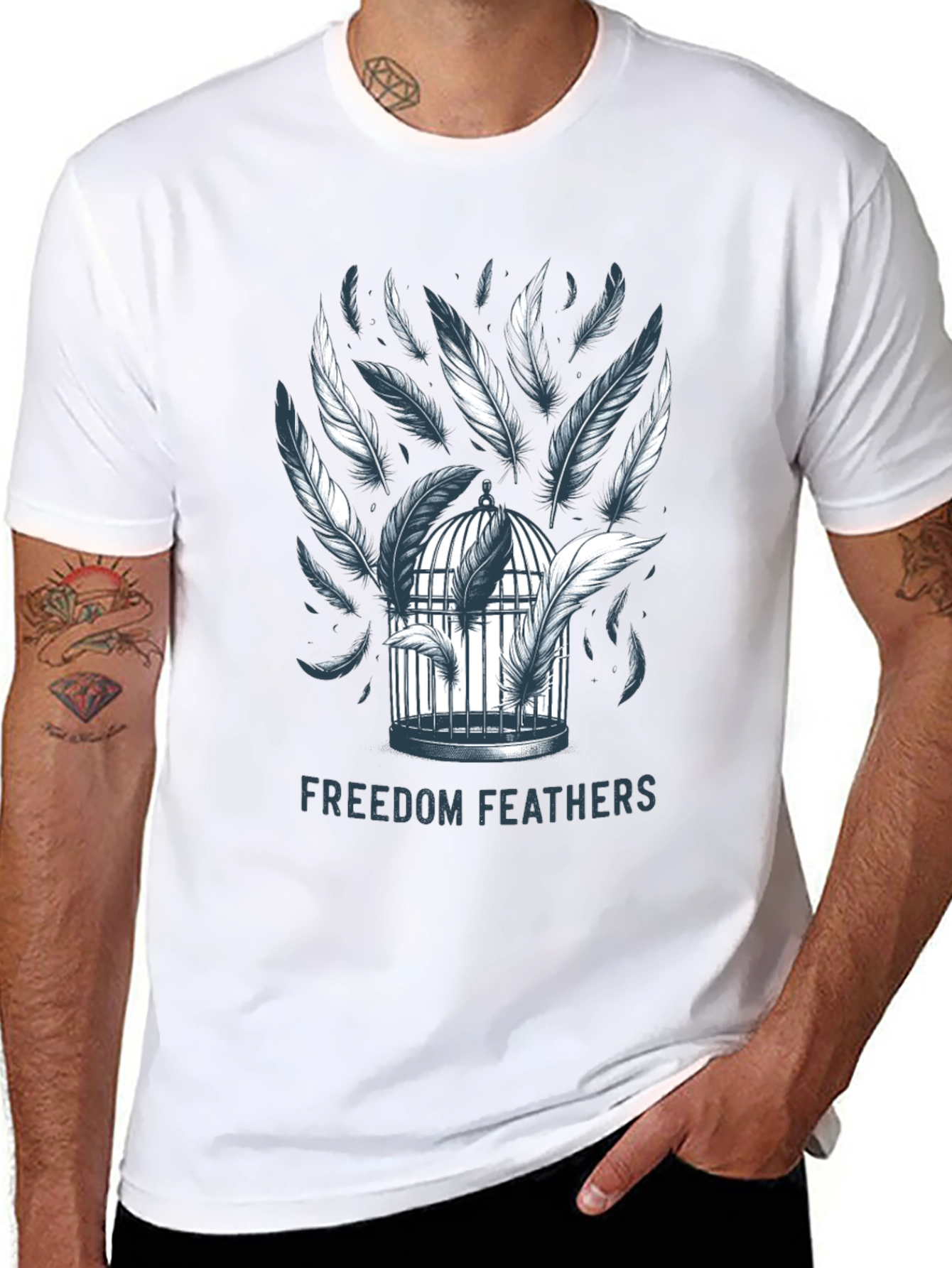 Freedom Feathers Graphic T-Shirt