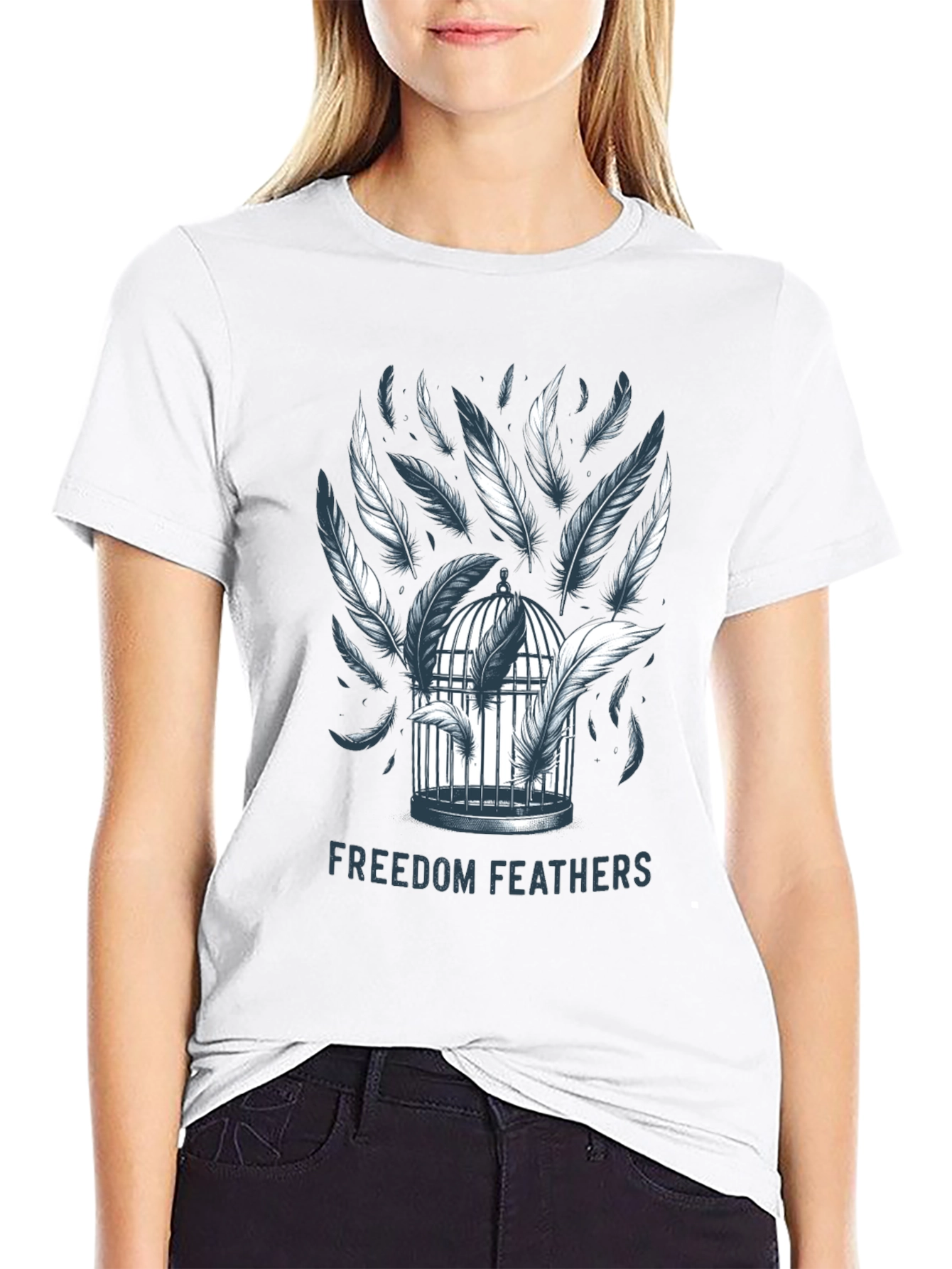 Freedom Feathers Graphic T-Shirt