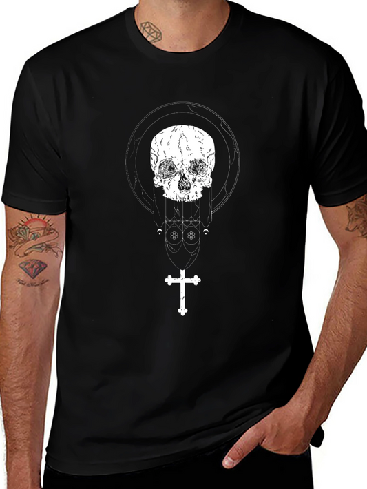 Skull & Cross Graphic Tee - Black
