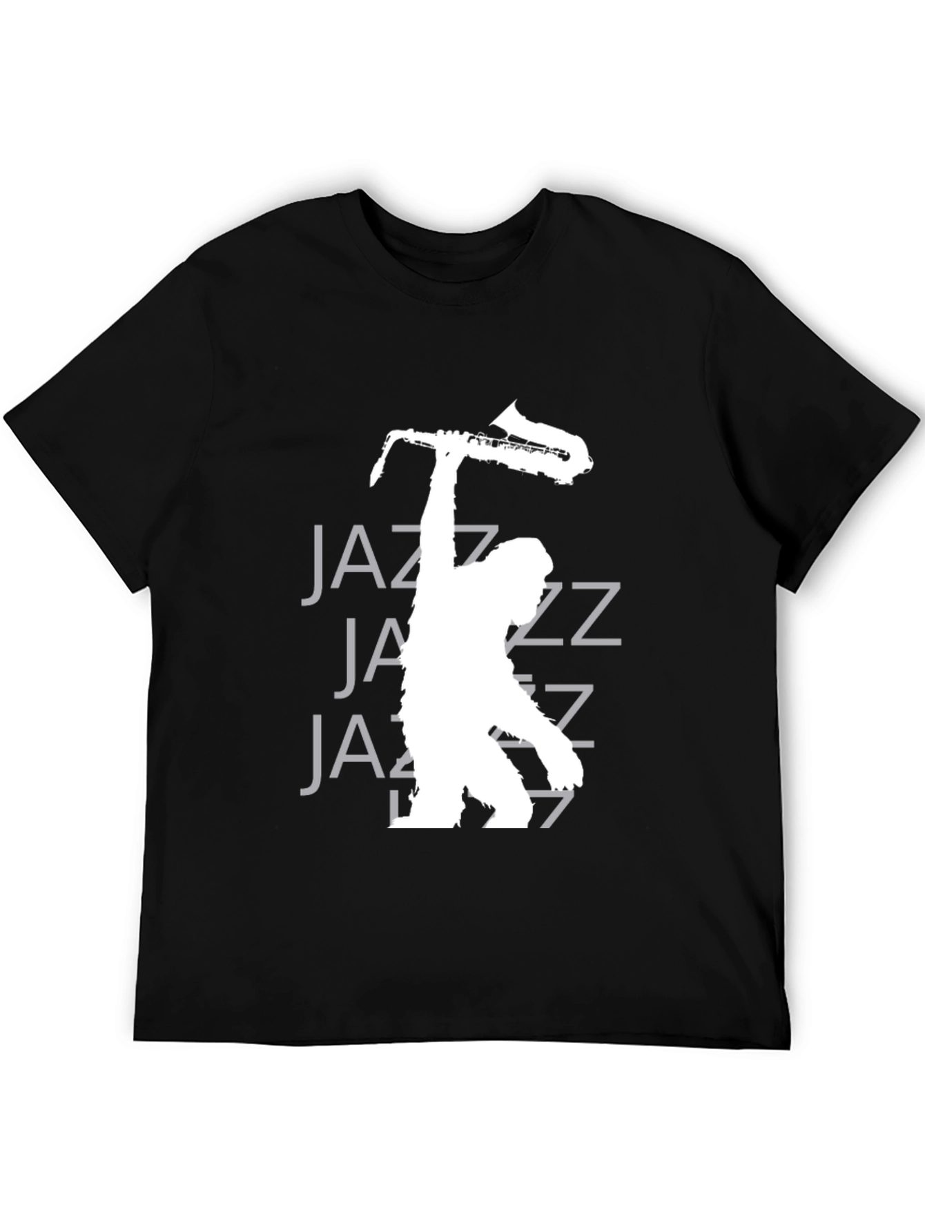 Cool Jazz Musician Graphic T-Shirt - Black