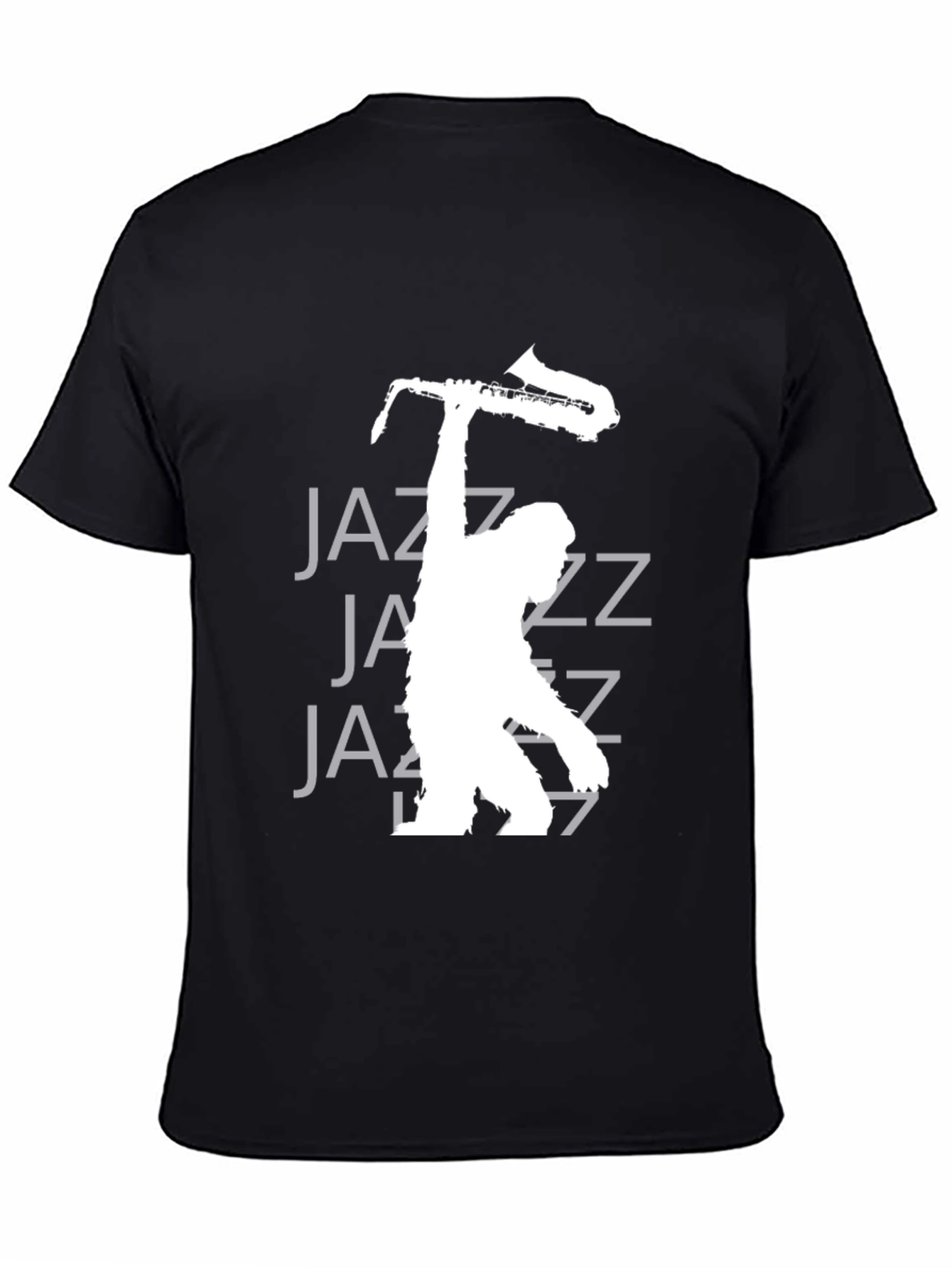 Cool Jazz Musician Graphic T-Shirt - Black
