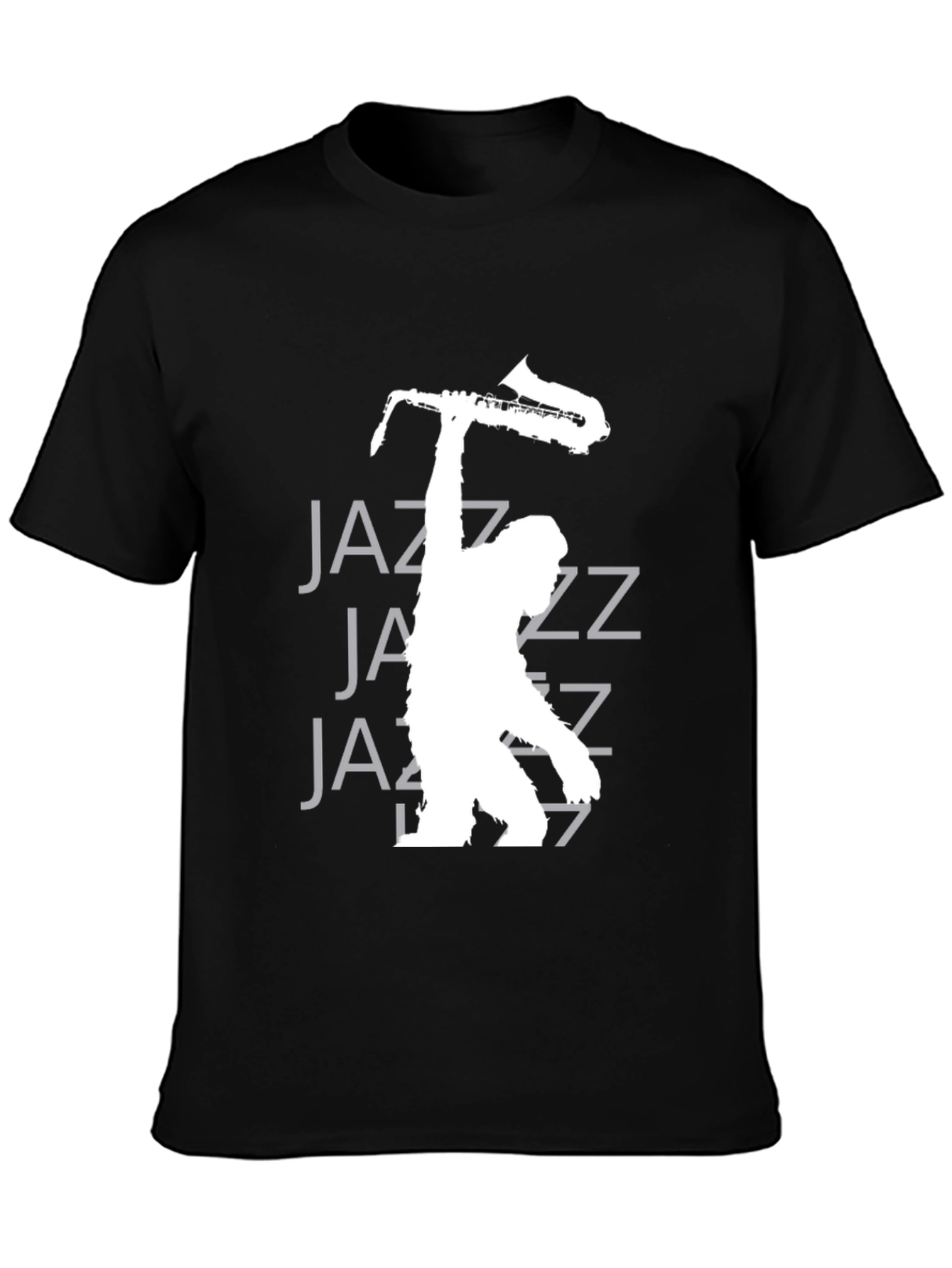 Cool Jazz Musician Graphic T-Shirt - Black