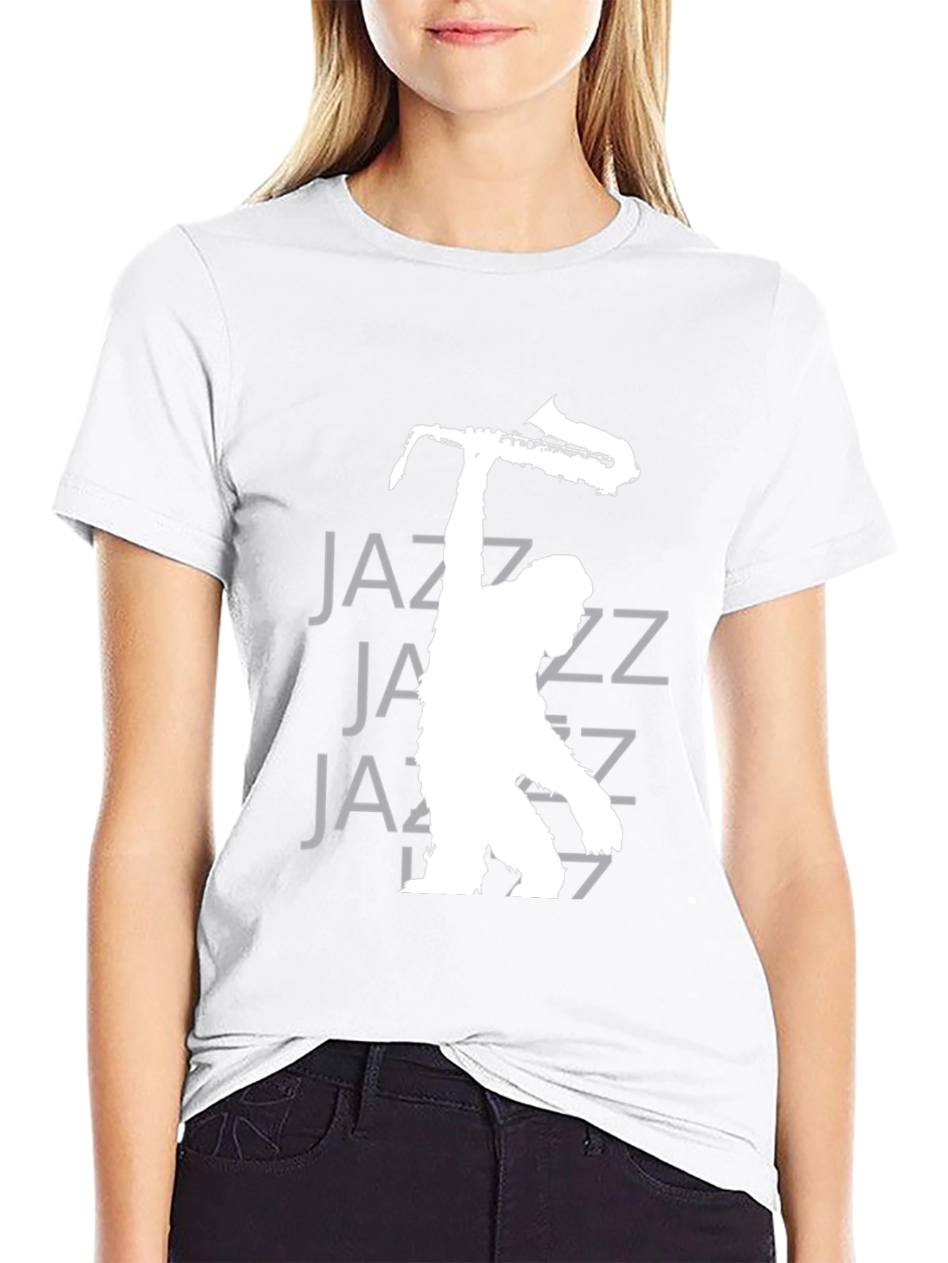Cool Jazz Musician Graphic T-Shirt - Black