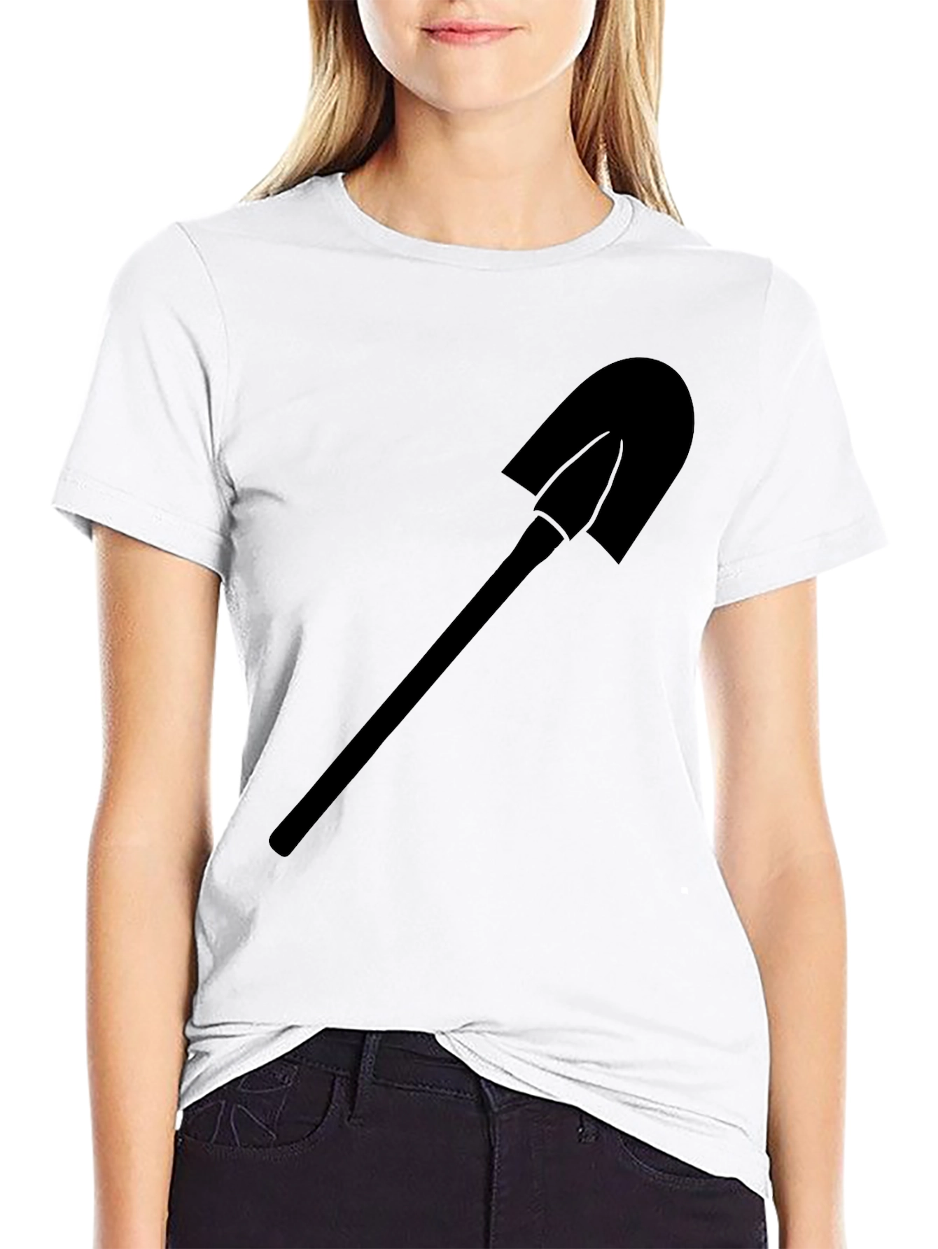 Shovel Graphic Tee - Black Cotton Blend