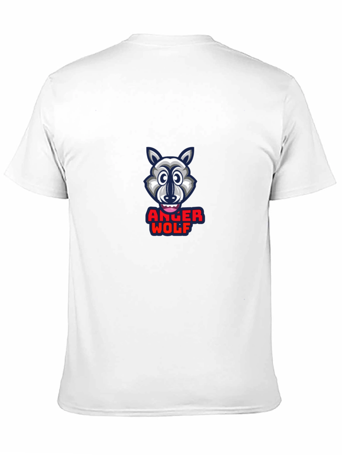 Anger Wolf Graphic Print Black T-Shirt