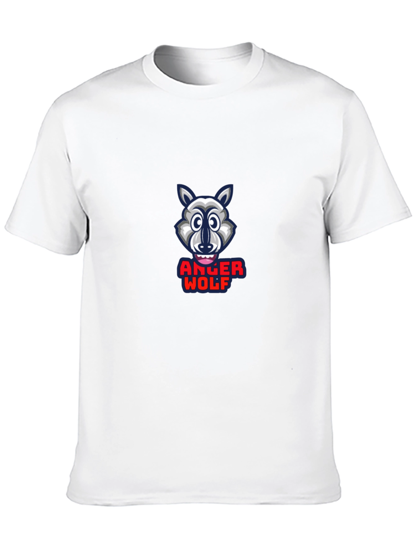 Anger Wolf Graphic Print Black T-Shirt