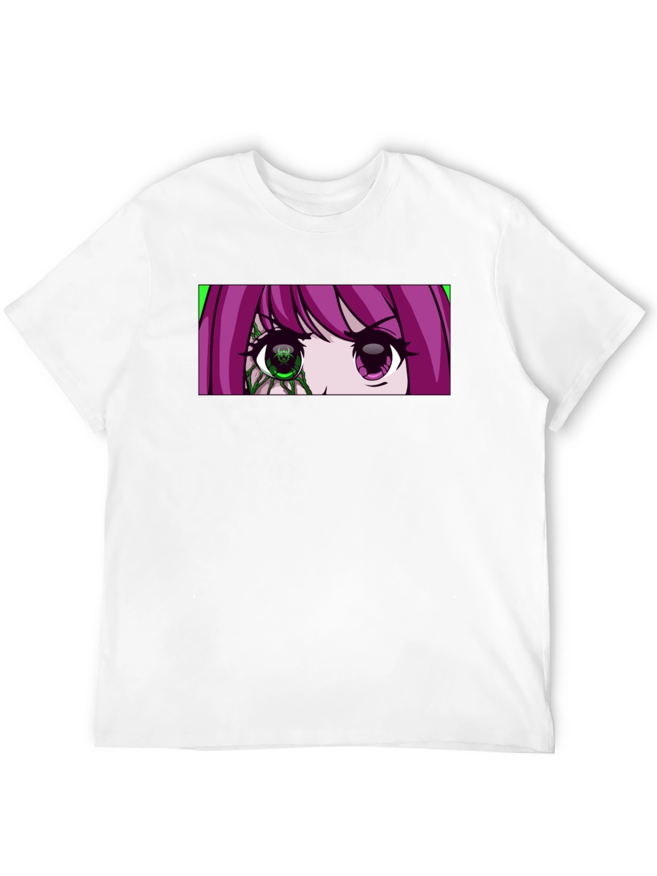 Anime Eyes Graphic Black T-Shirt