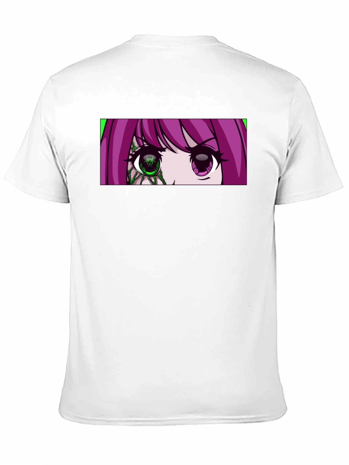 Anime Eyes Graphic Black T-Shirt