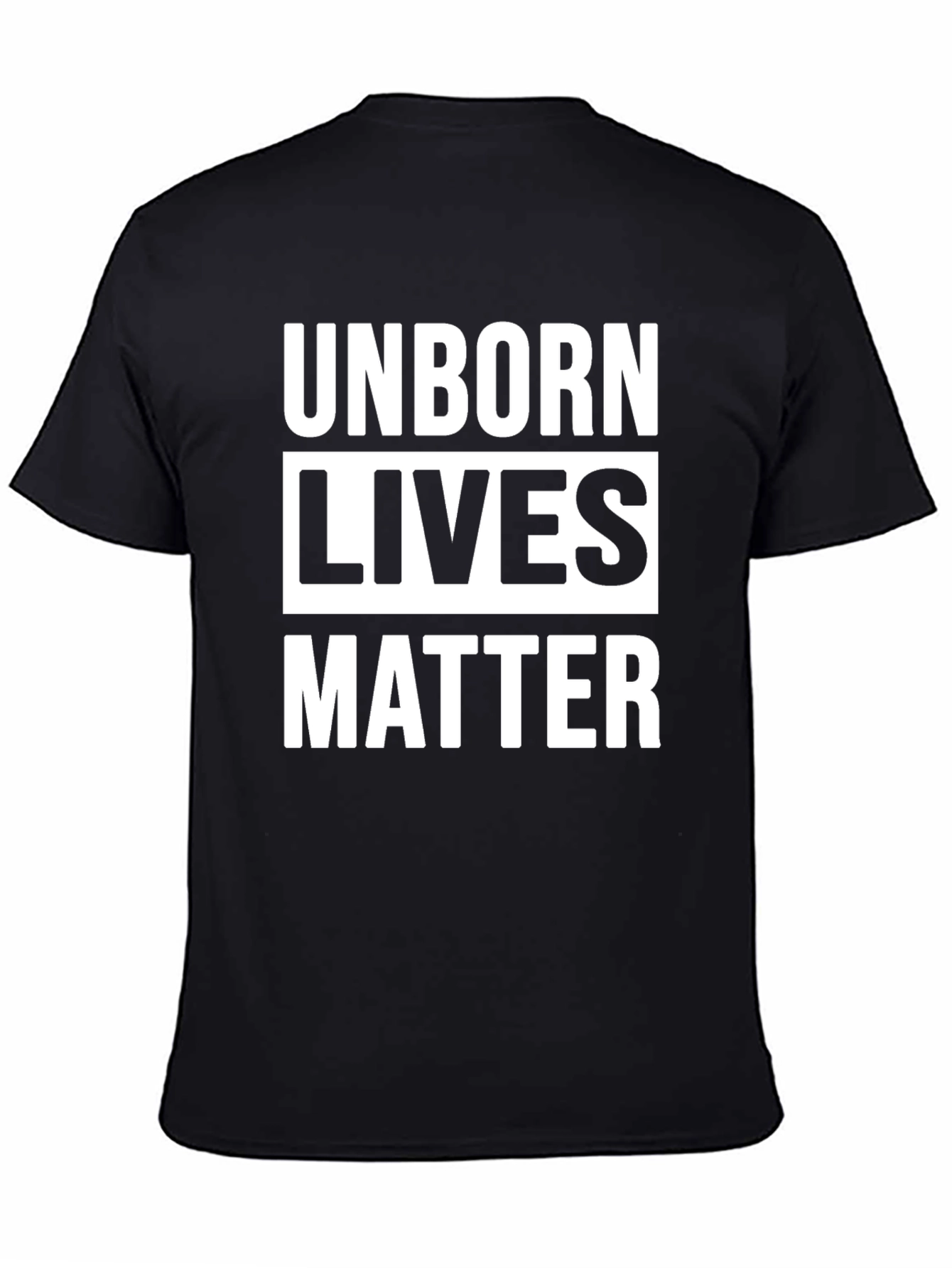 Unborn Lives Matter Black Cotton T-Shirt