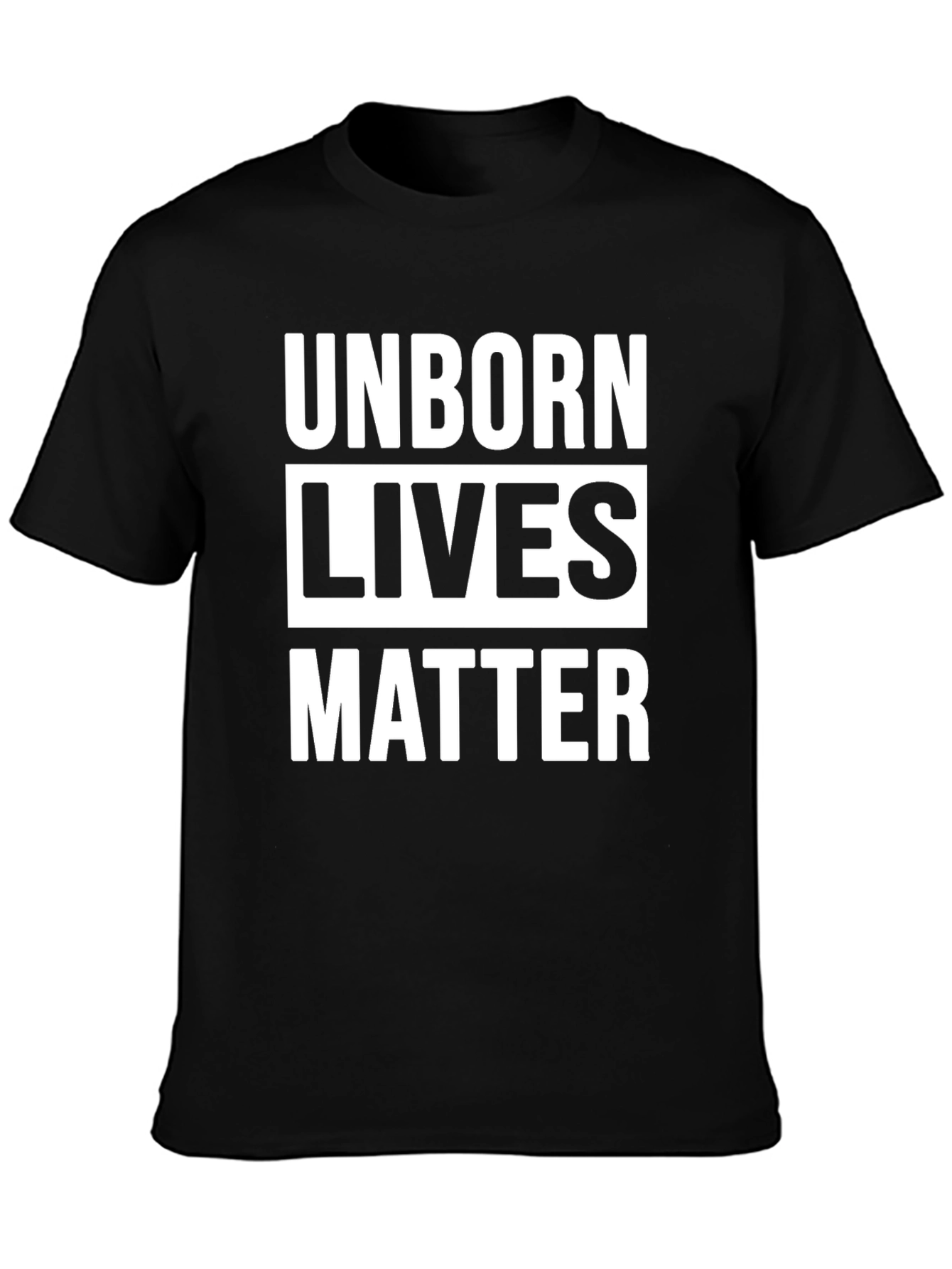 Unborn Lives Matter Black Cotton T-Shirt