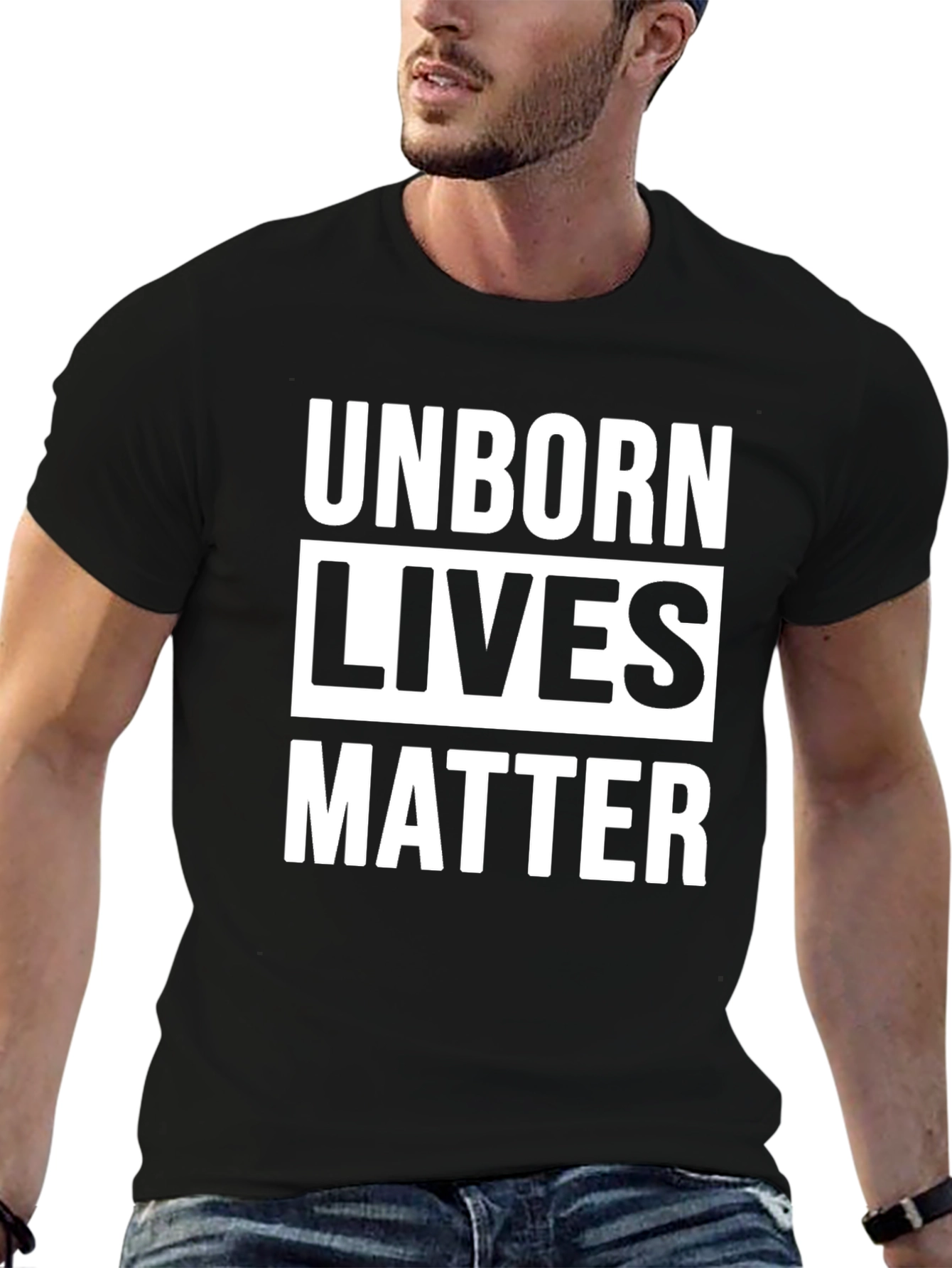Unborn Lives Matter Black Cotton T-Shirt