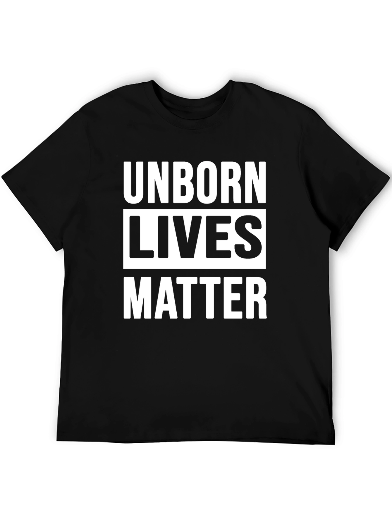Unborn Lives Matter Black Cotton T-Shirt